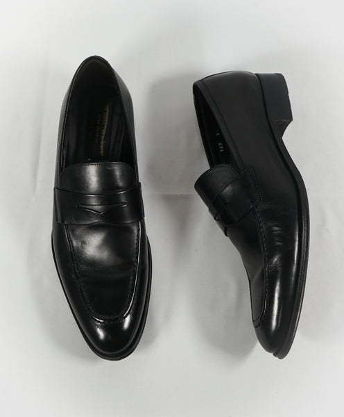 TO BOOT NEW YORK James Black Round Toe Penny Loafers 9.5 Luxe Hanger