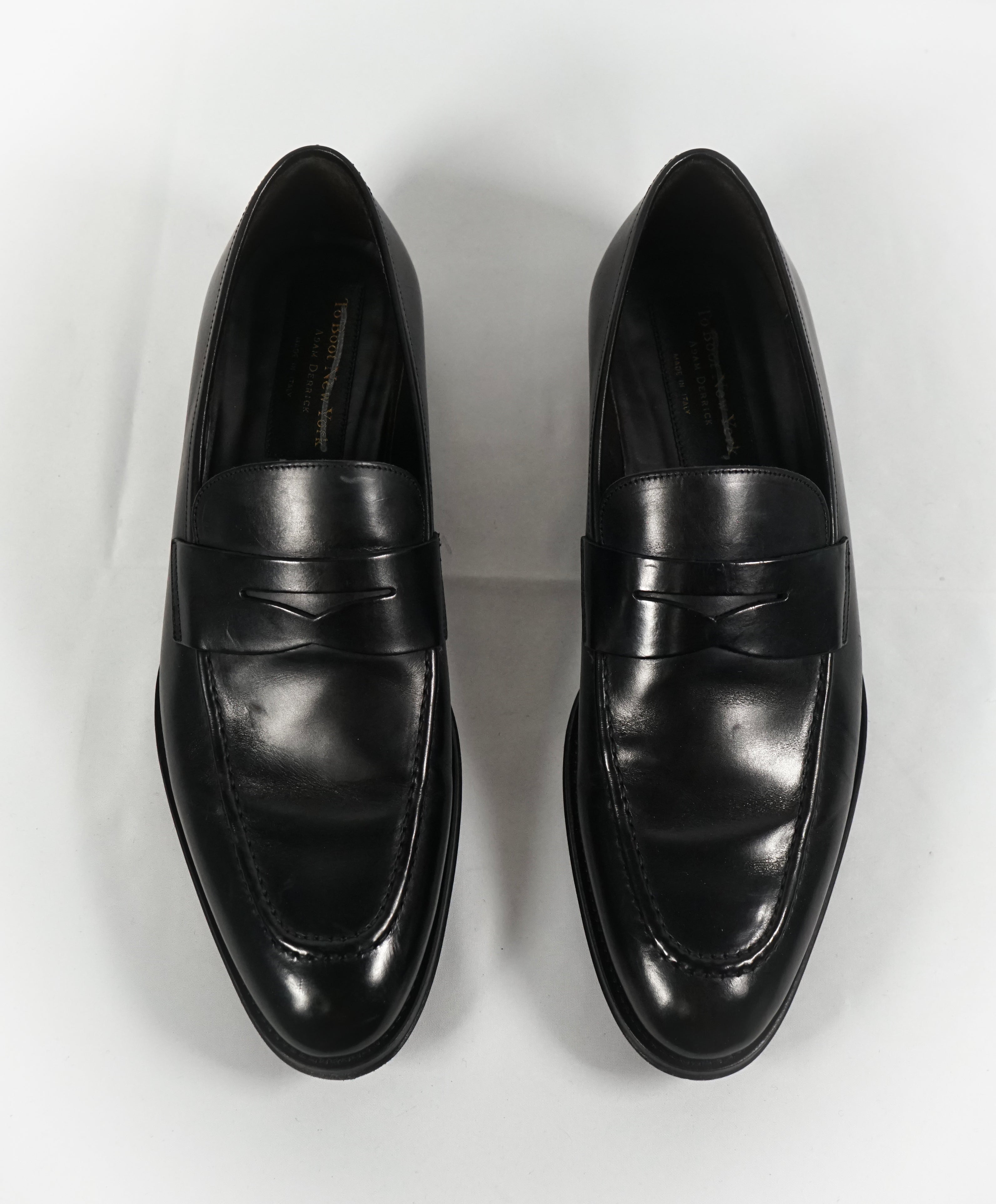 TO BOOT NEW YORK - “James” Black Round Toe Penny Loafers - 9.5