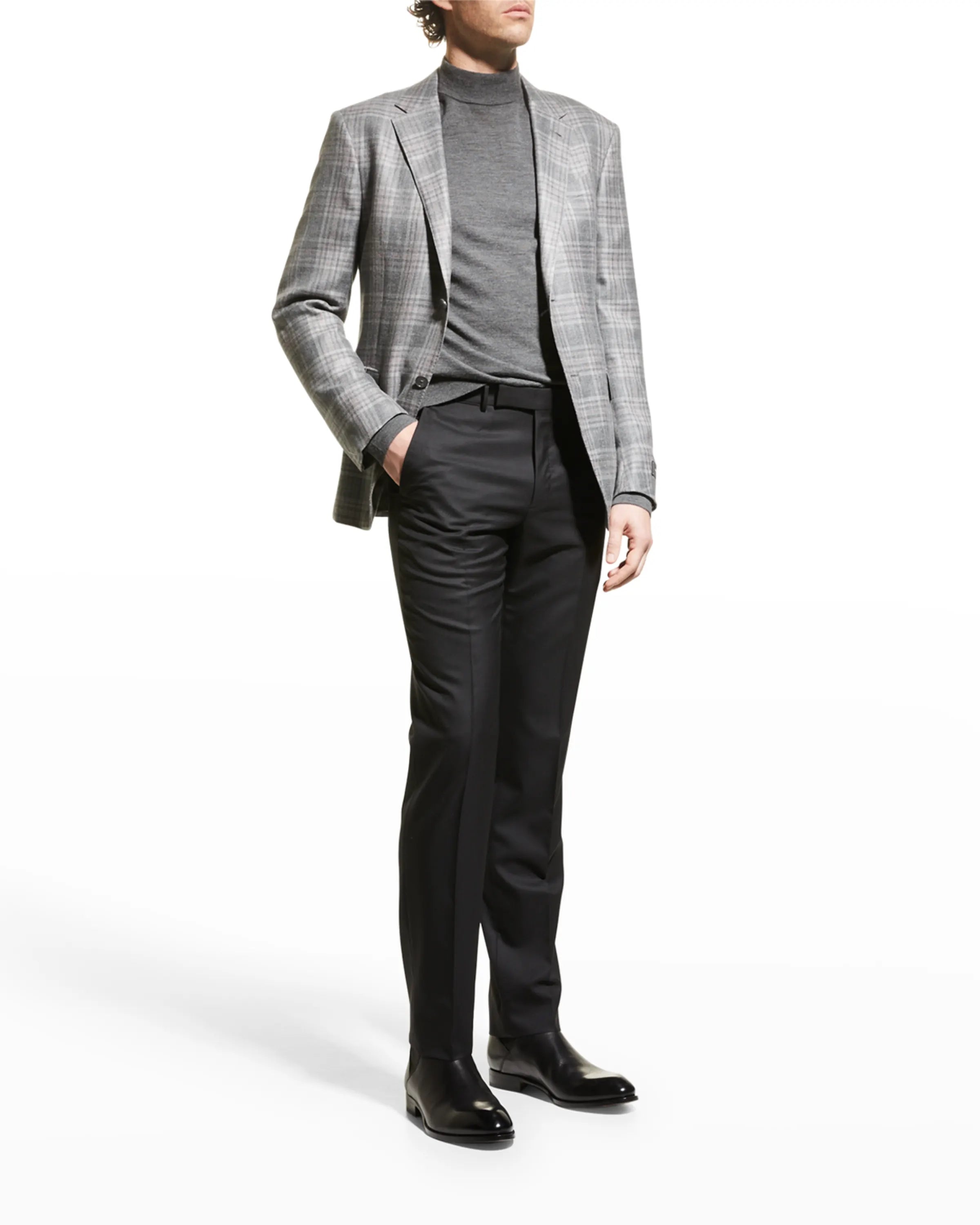 $795 ERMENEGILDO ZEGNA - "MICBLK MILA" Black Premium Dress Pants - 35W (52EU)