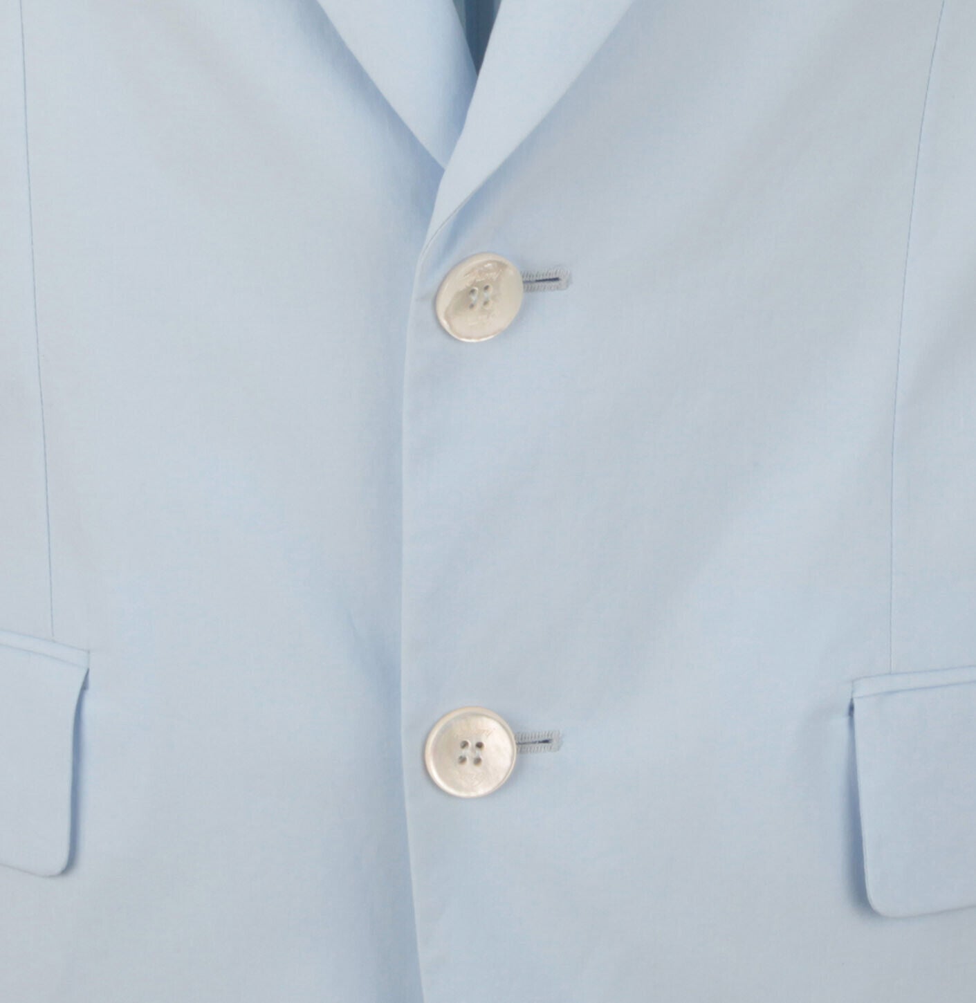 $5,495 BRIONI -"DECOSTRUITA" Light Blue Cotton MOP Blazer Made In Italy- XL 44R