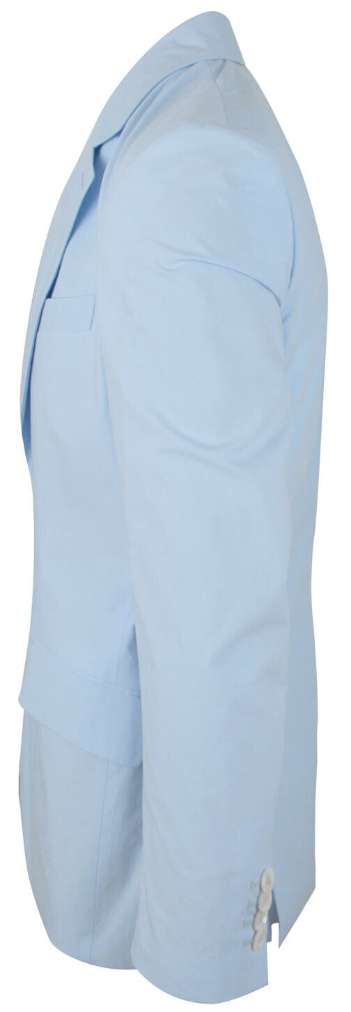 $5,495 BRIONI -"DECOSTRUITA" Light Blue Cotton MOP Blazer Made In Italy- XL 44R