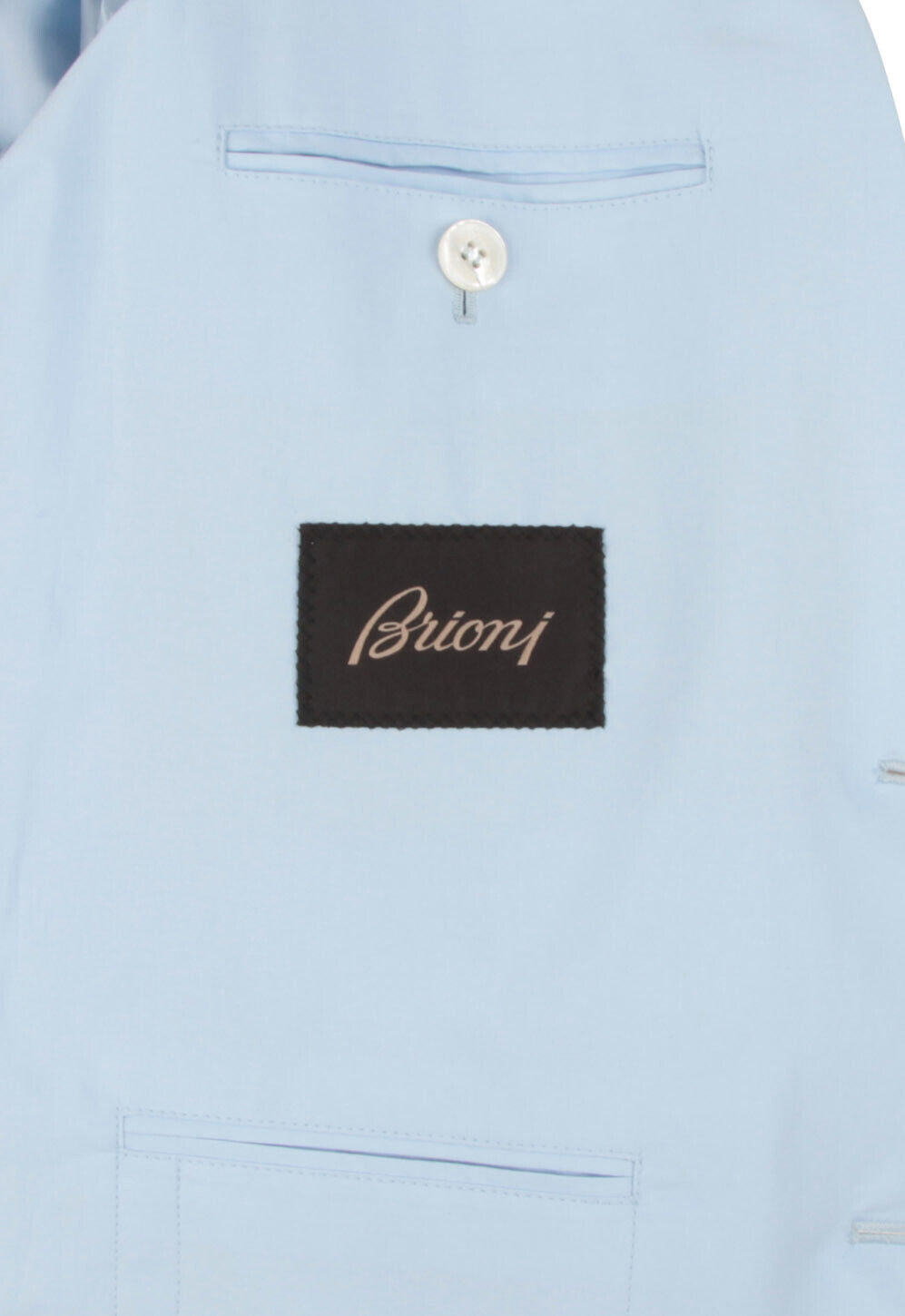 $5,495 BRIONI -"DECOSTRUITA" Light Blue Cotton MOP Blazer Made In Italy- XL 44R