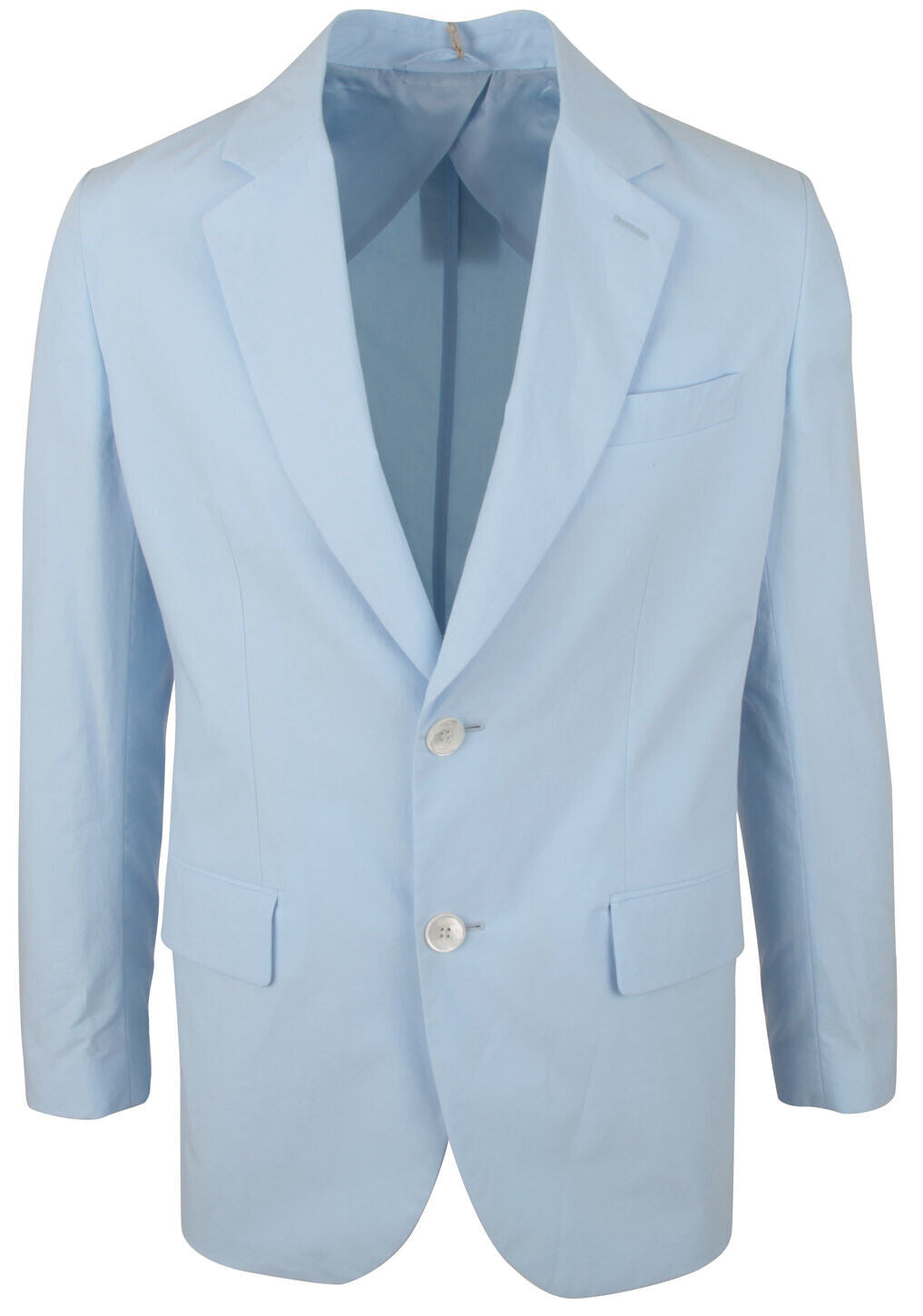 $5,495 BRIONI -"DECOSTRUITA" Light Blue Cotton MOP Blazer Made In Italy- XL 44R