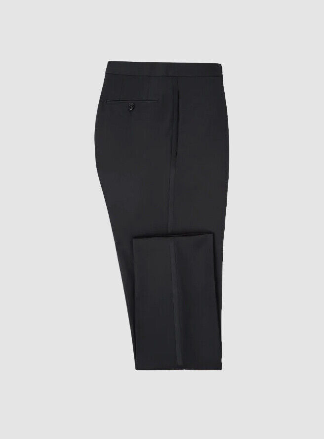 ERMENEGILDO ZEGNA - "219525" Black Side Stripe Tuxedo Pants - 34W (50EU)