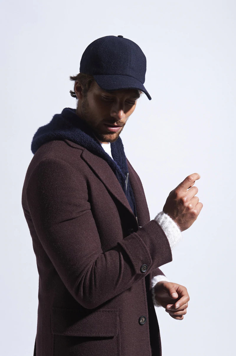 $2,195 ELEVENTY - Brown Burgundy Cashmere Wool Blend Coat - 44 US (54EU)