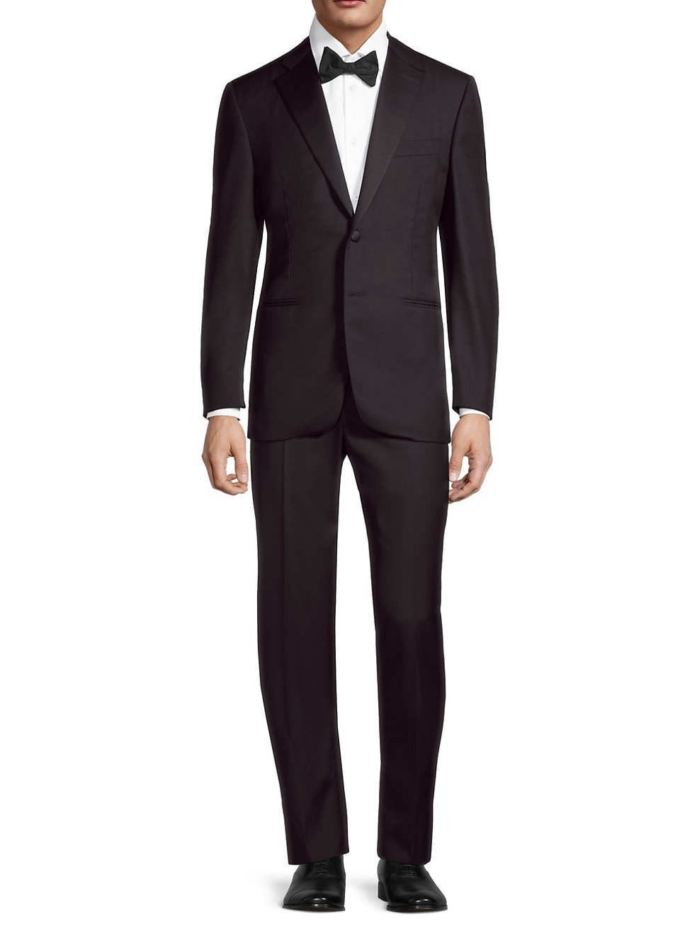 CANALI - Black *CLOSET STAPLE* Notch Lapel Tuxedo Suit - 44R