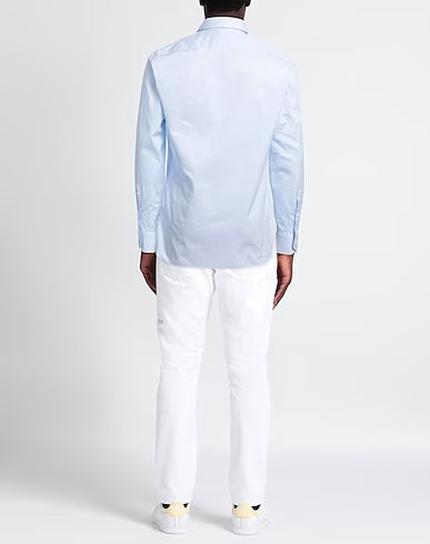 $550 ERMENEGILDO ZEGNA - Light Blue Button Down Spread Collar Shirt - M