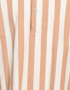 $495 ELEVENTY - Popover Cotton/Linen Ivory/Camel Button Shirt - S (39EU)