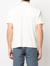 $395 ELEVENTY - Logo COTTON/LINEN Henley T-Shirt Ivory - XXL