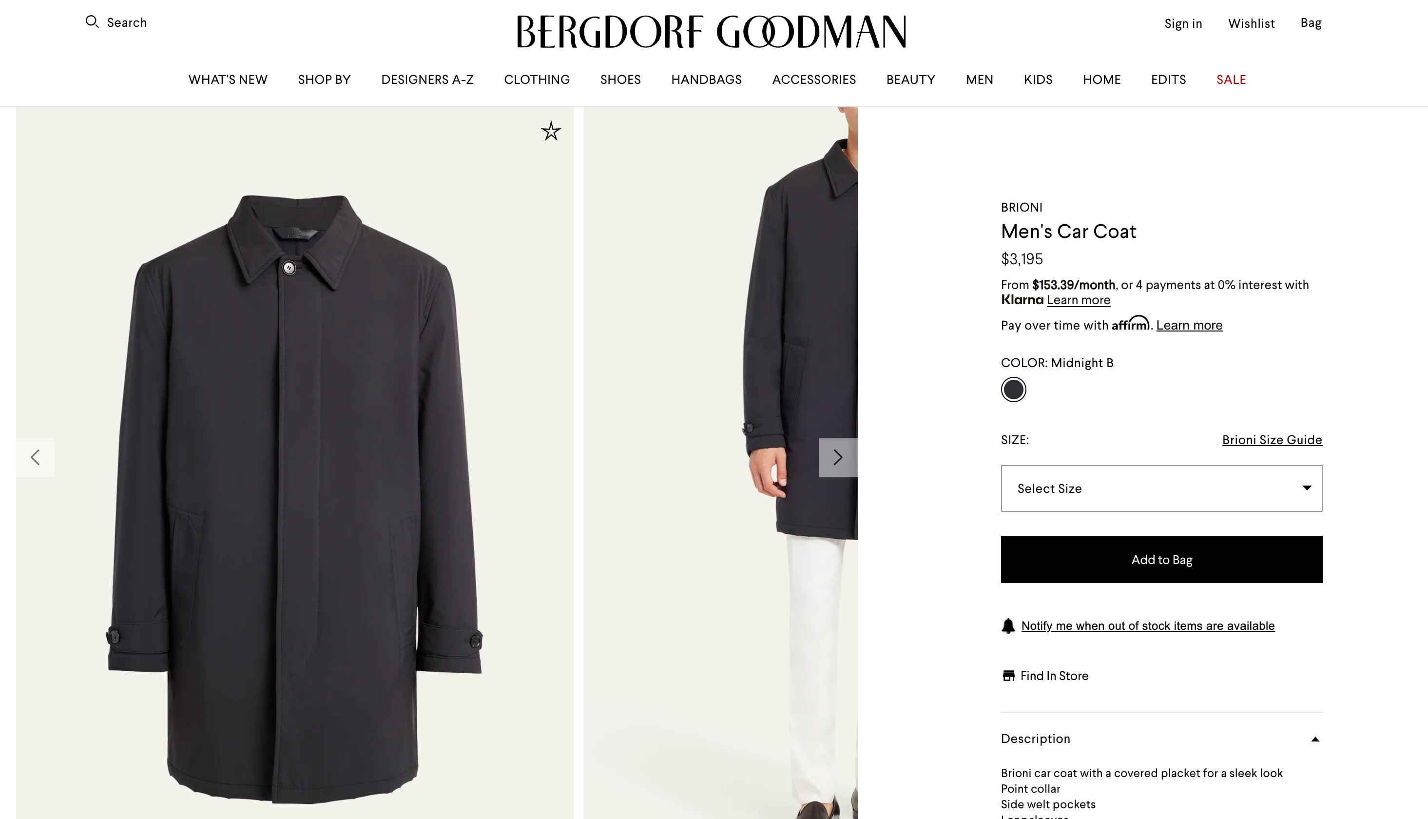 $3,150 BRIONI - Midnight Navy Water Proof PACKABLE Logo Car Coat  - 50US (5XL)