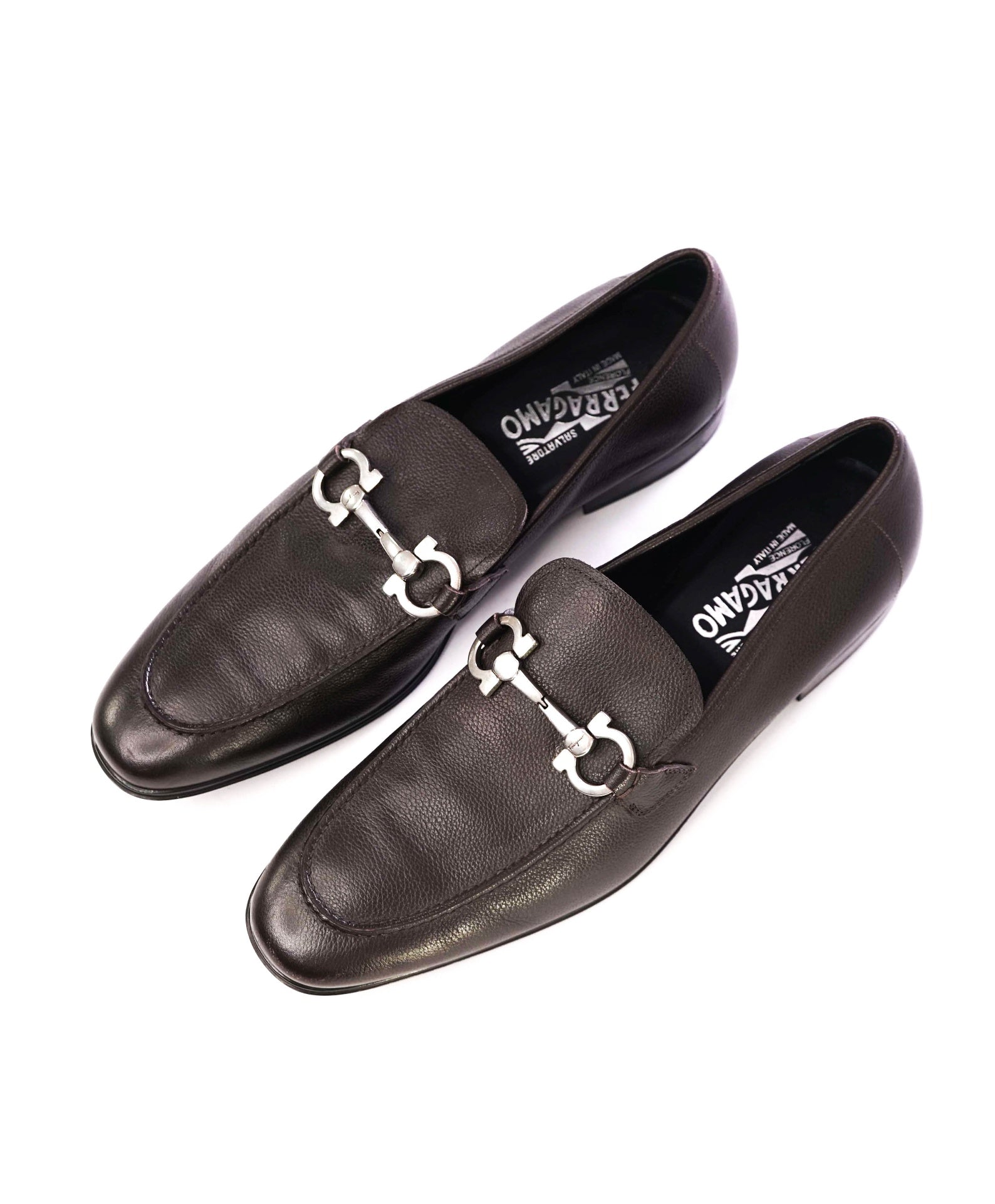 Salvatore Ferragamo Brown *FLORI 2* Loafers Leather Footwear 11 D