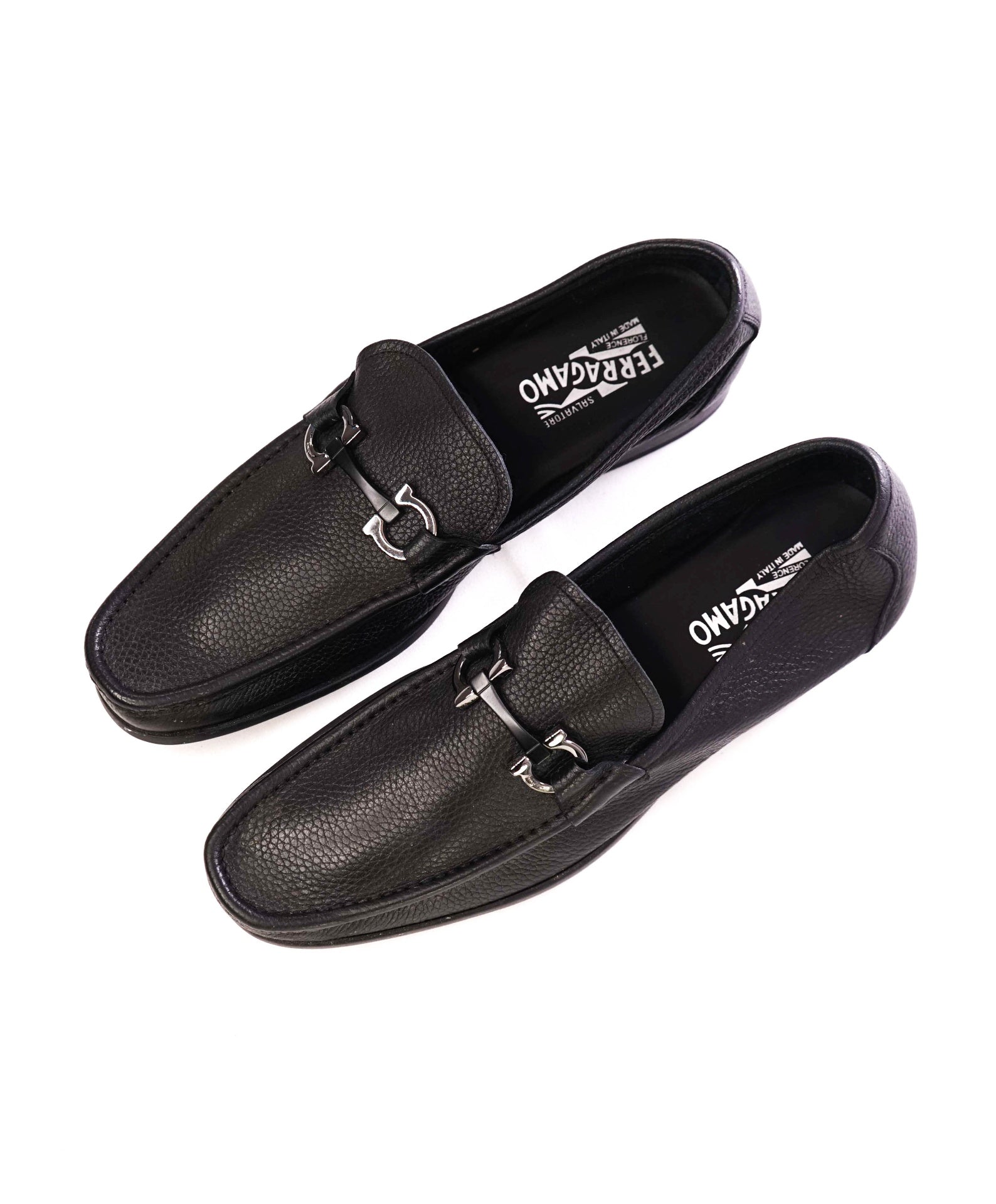 Salvatore Ferragamo *GRANDIOSO* Black Leather Loafers 11.5 D