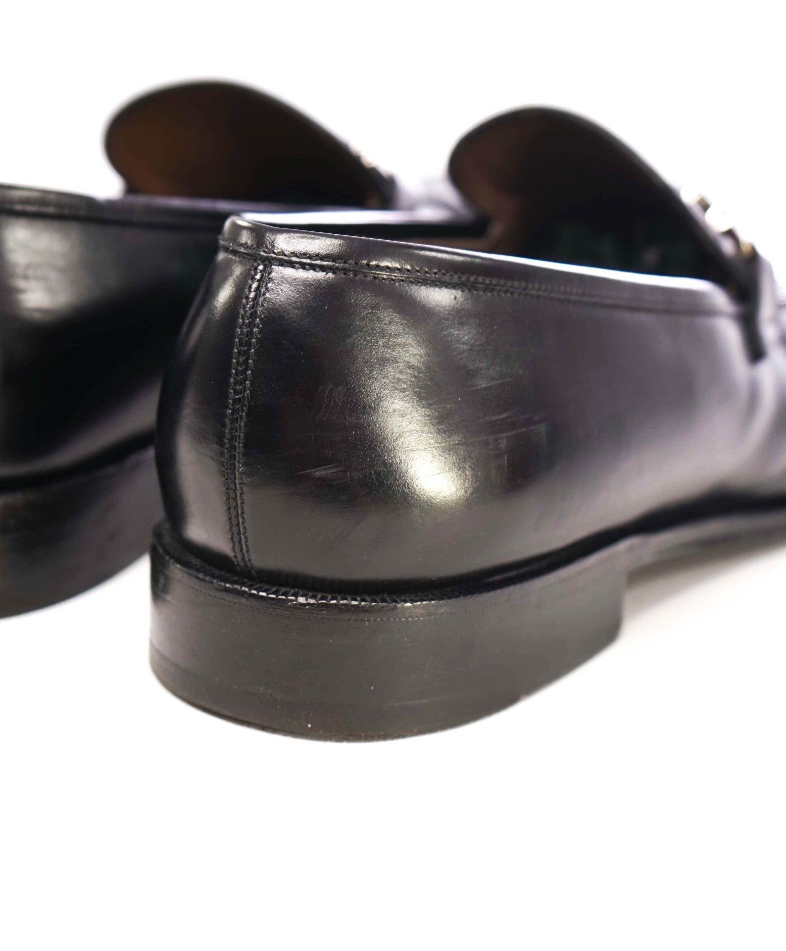 Salvatore Ferragamo Solid Black Leather Gancini Loafer Footwear 11.5 EE