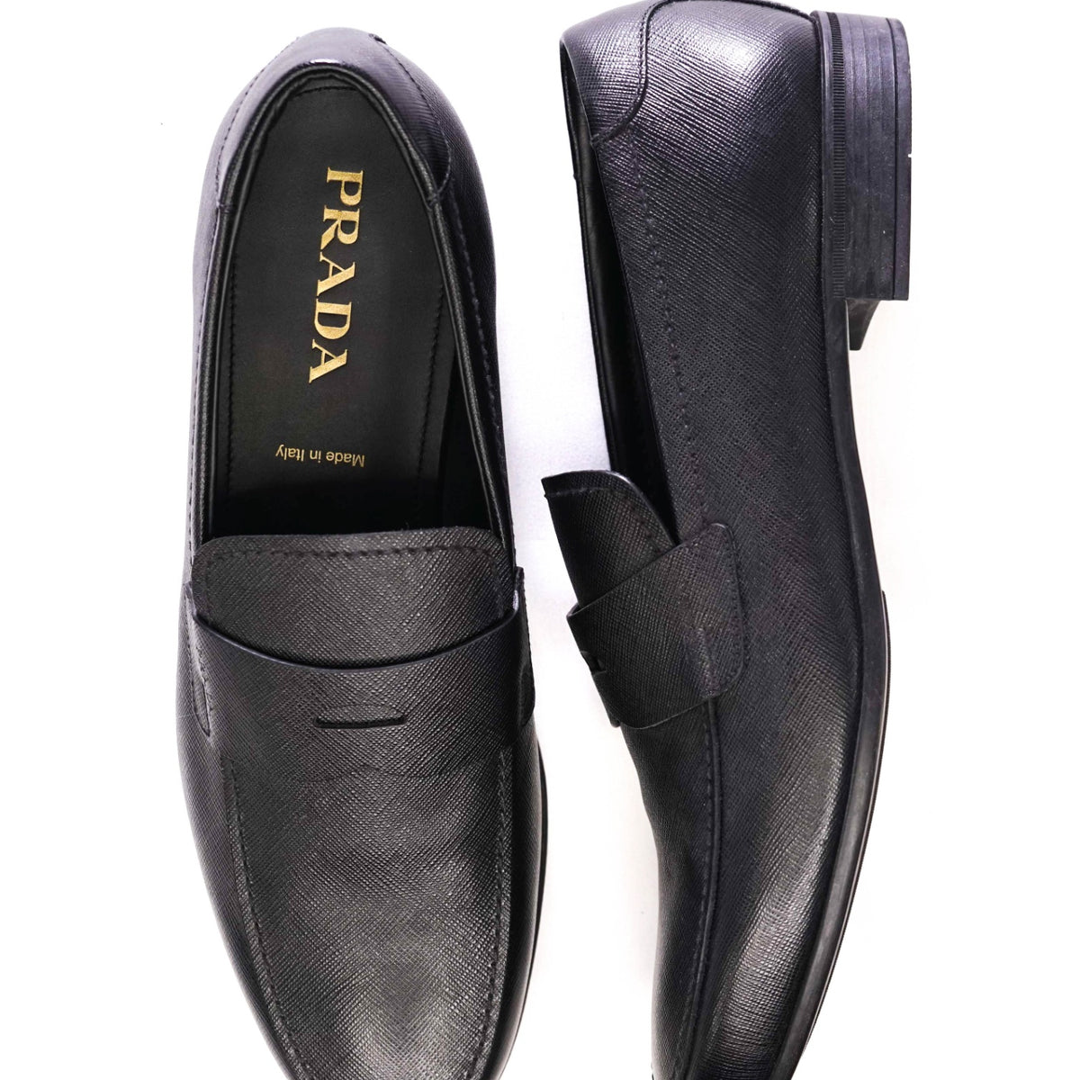 Prada Saffiano Penny Loafer Shoes Size 11 $875 Prada Saffiano Leather Penny Loafer - Bergdorf Goodman main image 2
