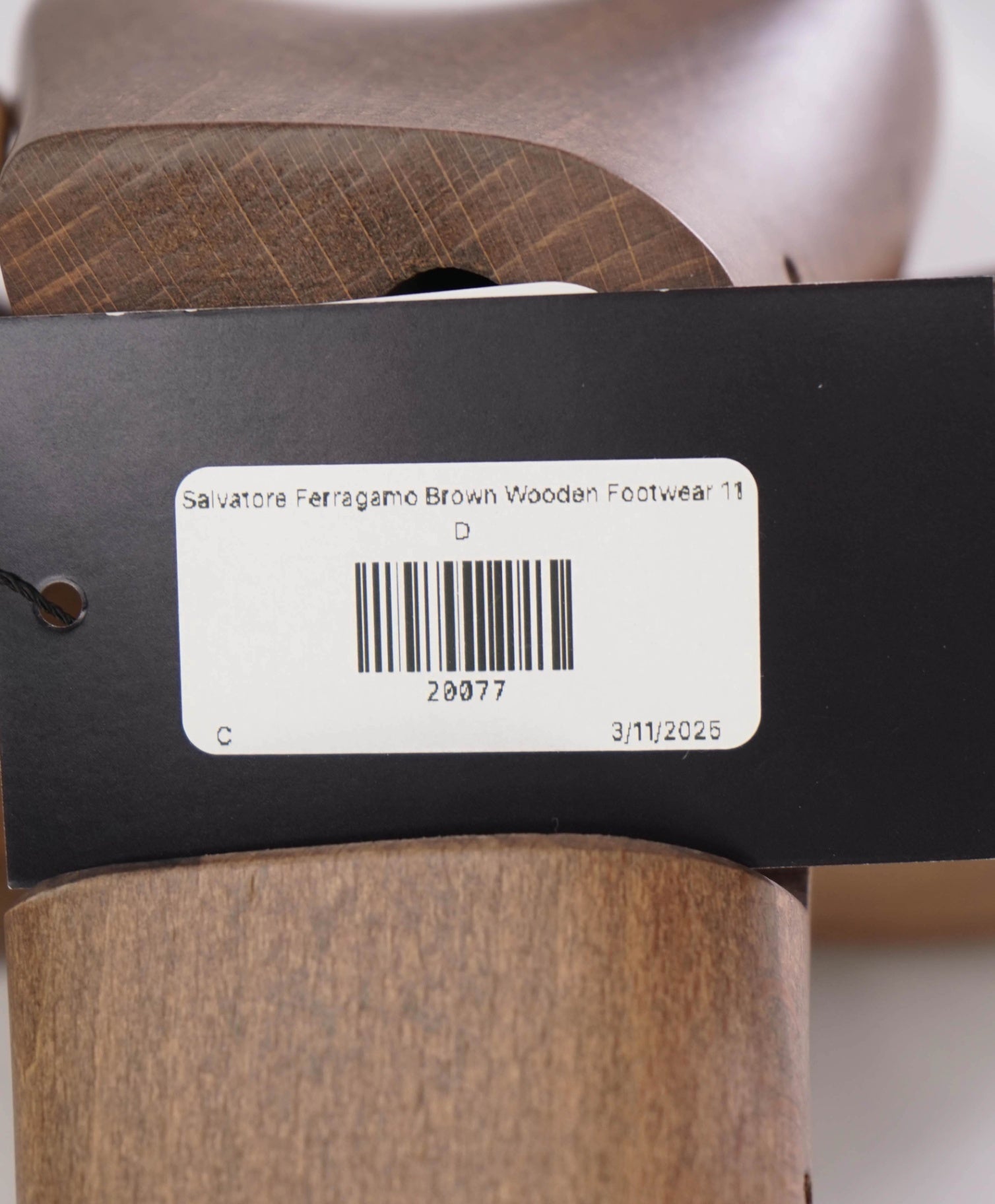 Salvatore Ferragamo Brown Cedar Wood Shoetree 11 D