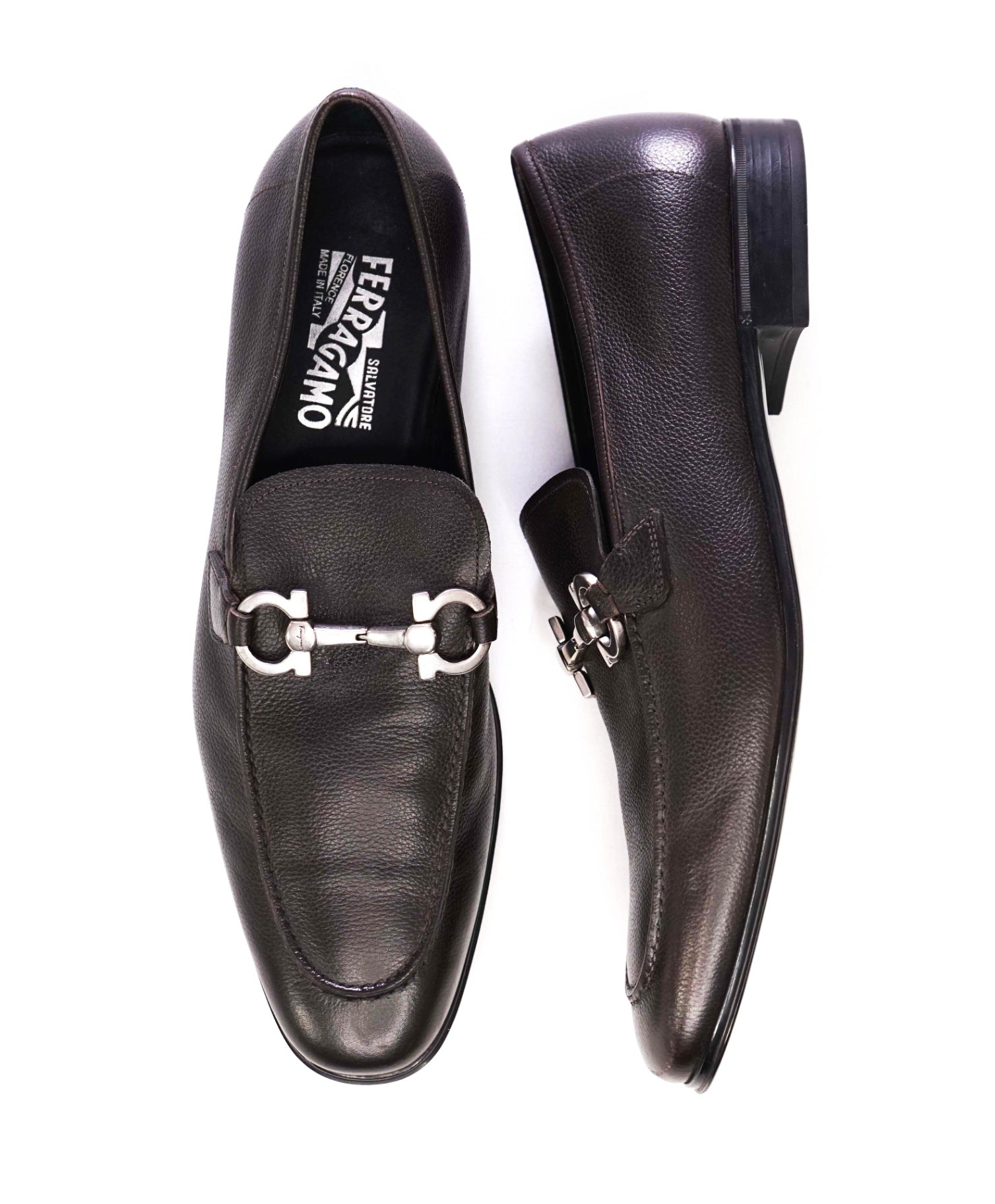 Salvatore Ferragamo Brown *FLORI 2* Loafers Leather Footwear 11 D