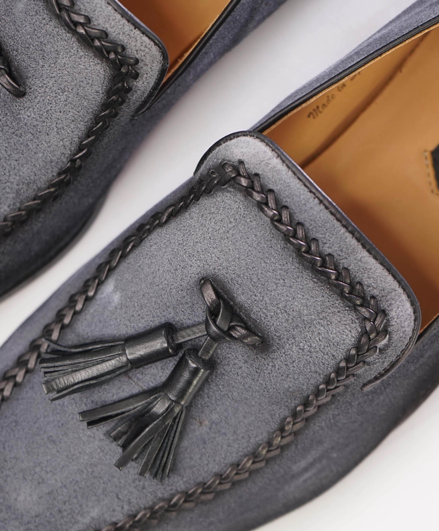 Mezlan Grey Tassel Loafers Suede Footwear 11.5 M
