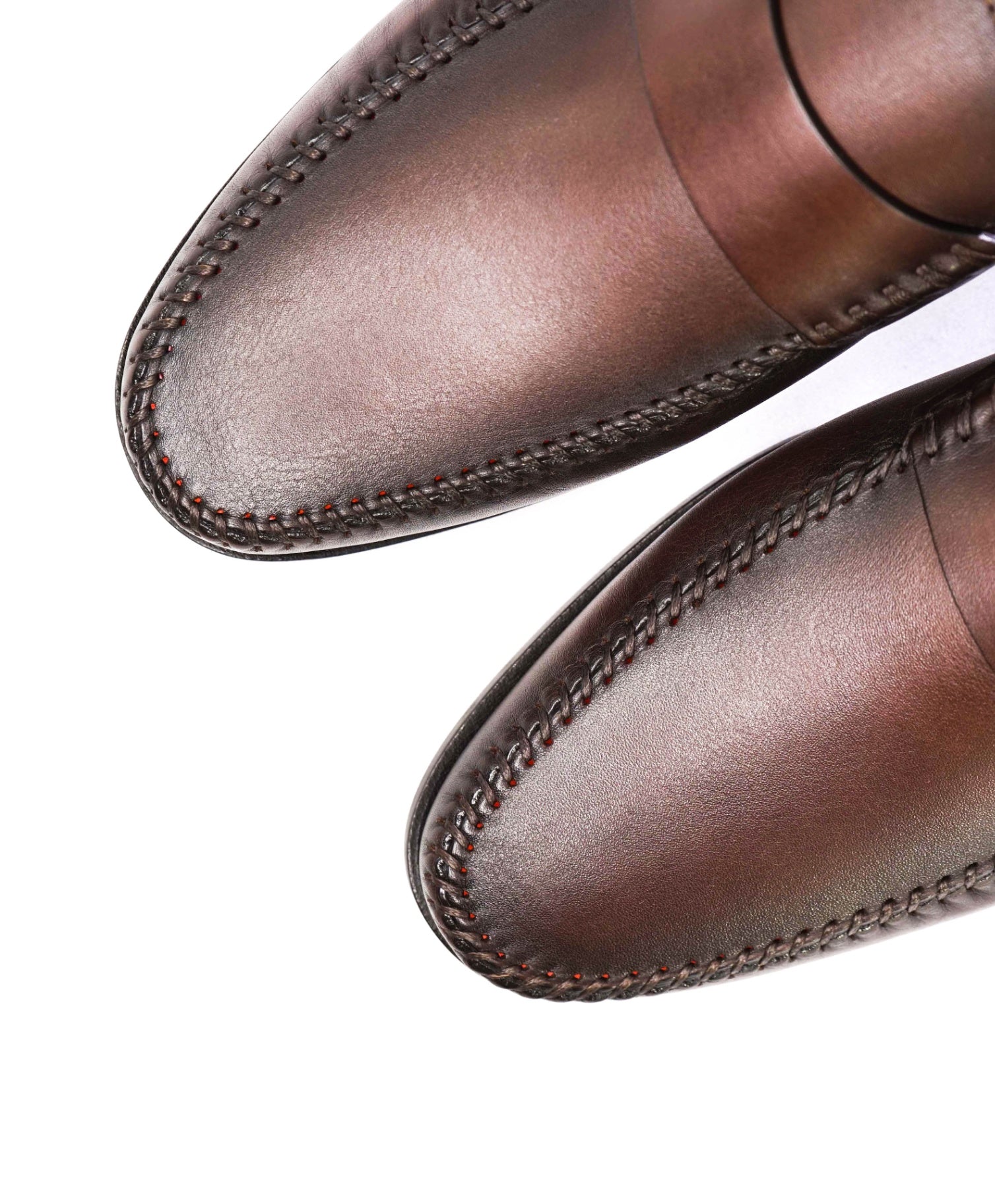 Santoni Solid Brown Moc Penny Loafers Leather 11.5 US (10.5 IT)