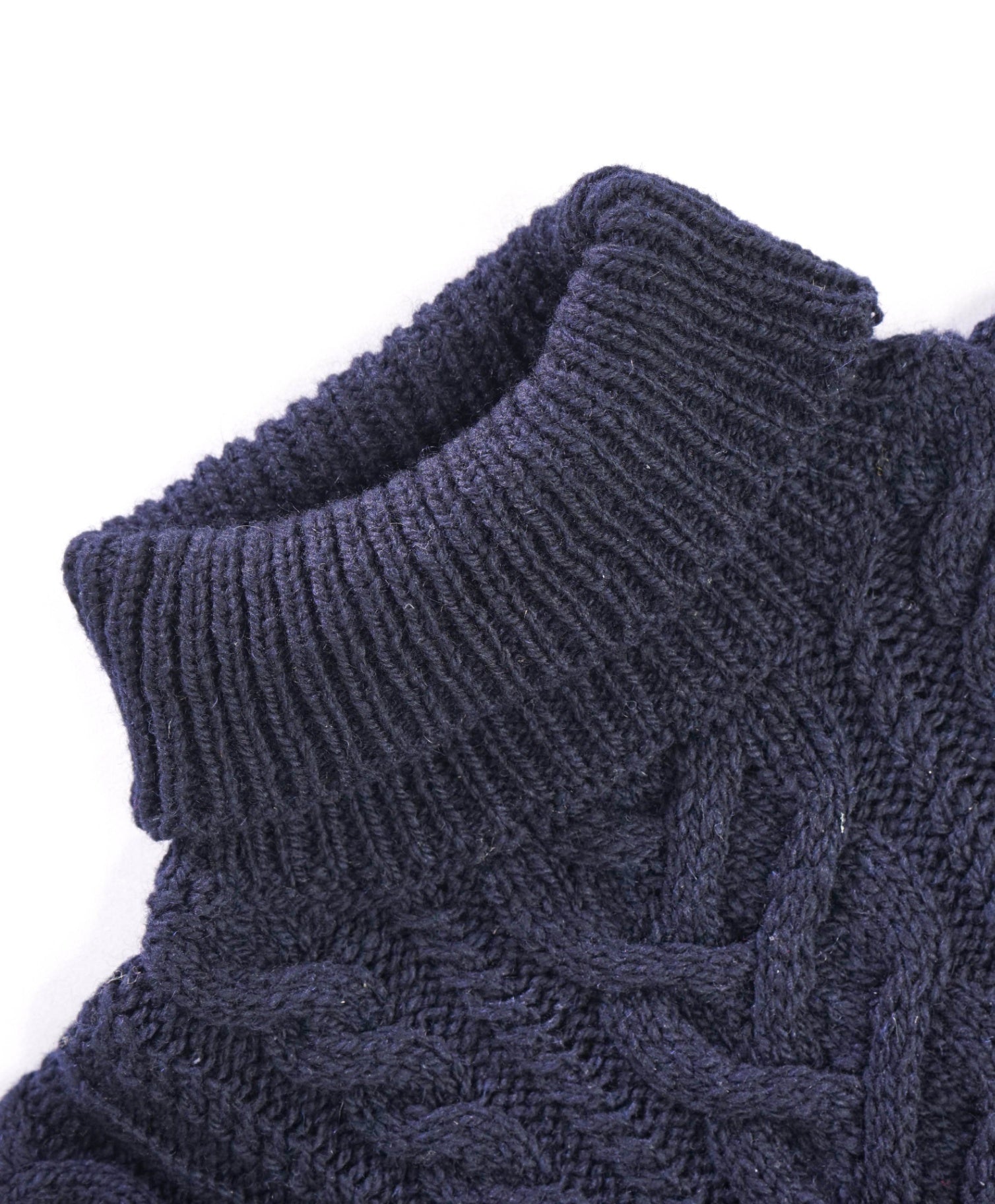 $1,590 Thom Browne Navy Cableknit Wool/Mohair Sweater L (sz3)