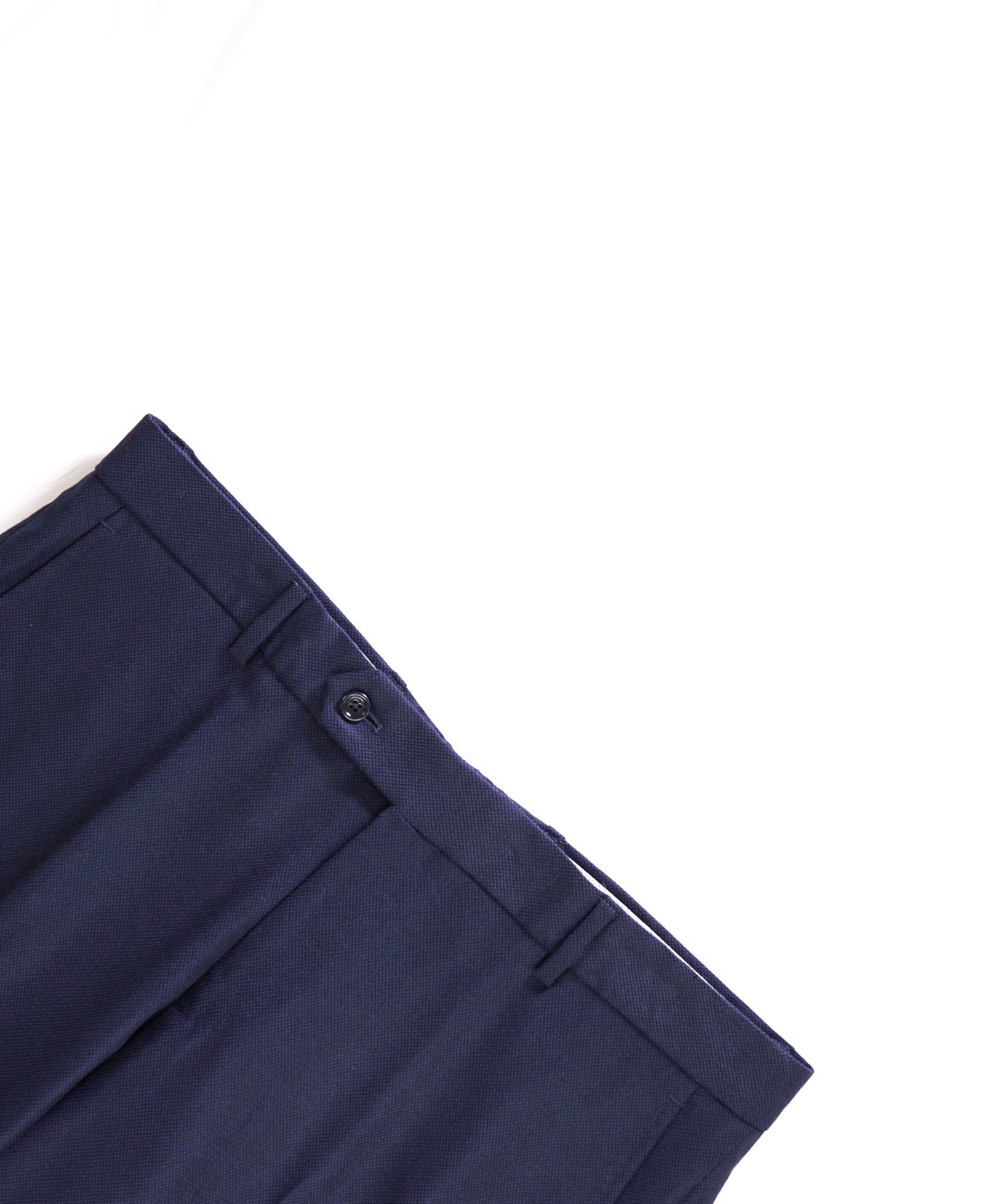 $395 Saks Fifth Avenue Navy Birdseye Wool MODERN FIT Pants 36W
