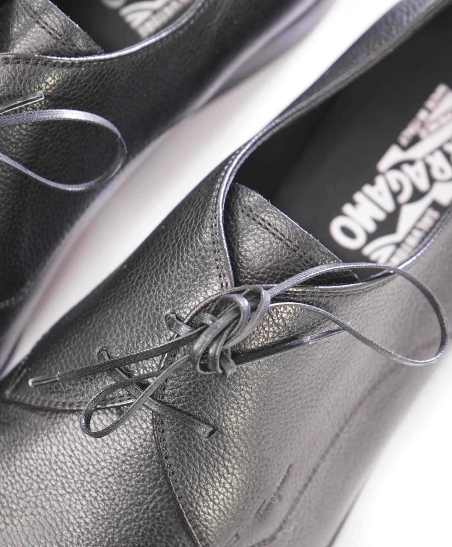 Salvatore Ferragamo Black Textured Pebbled Leather Oxfords 13 D