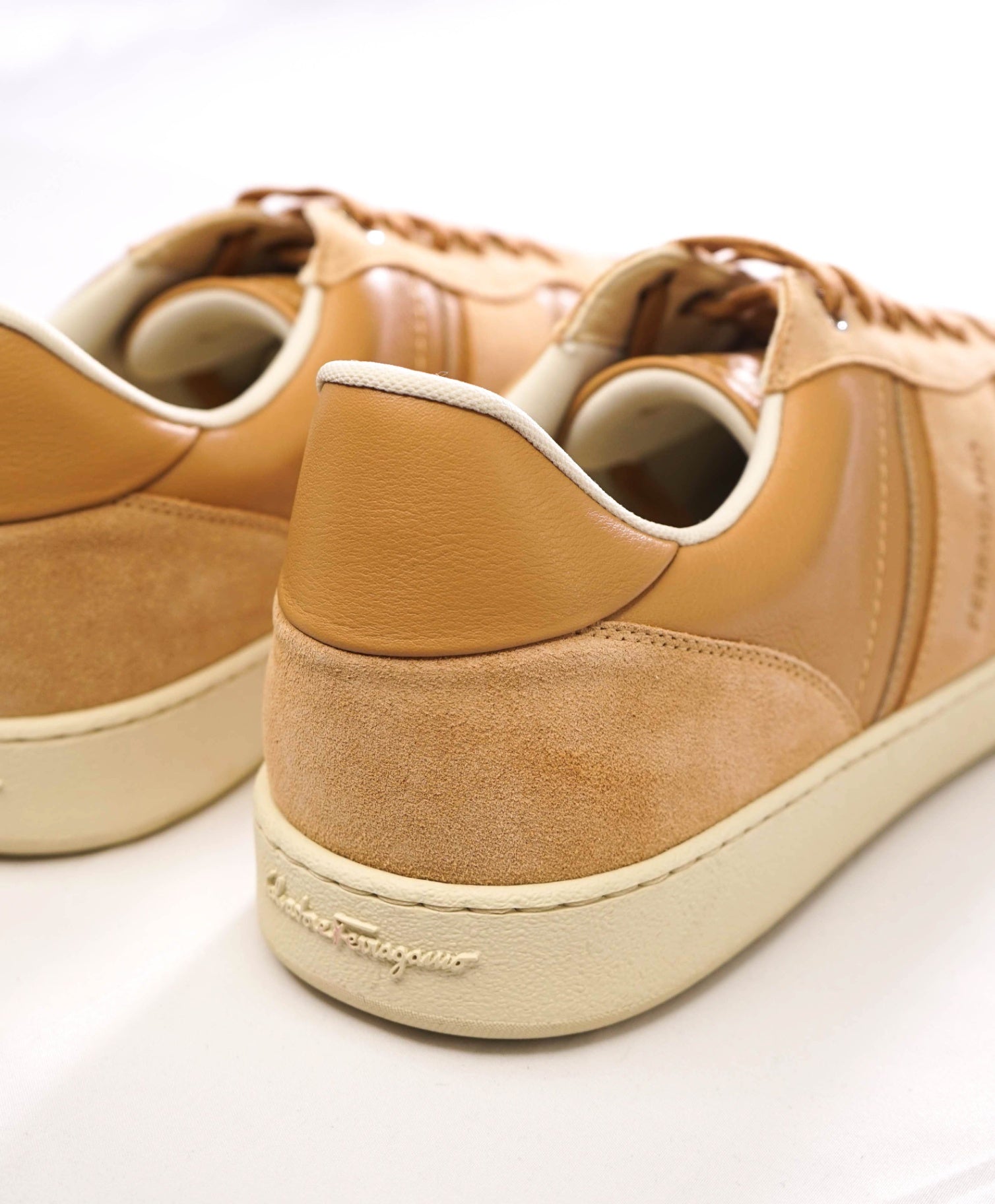 Ferragamo *ACHILES* Camel Sneakers Leather/Suede Footwear 12 M