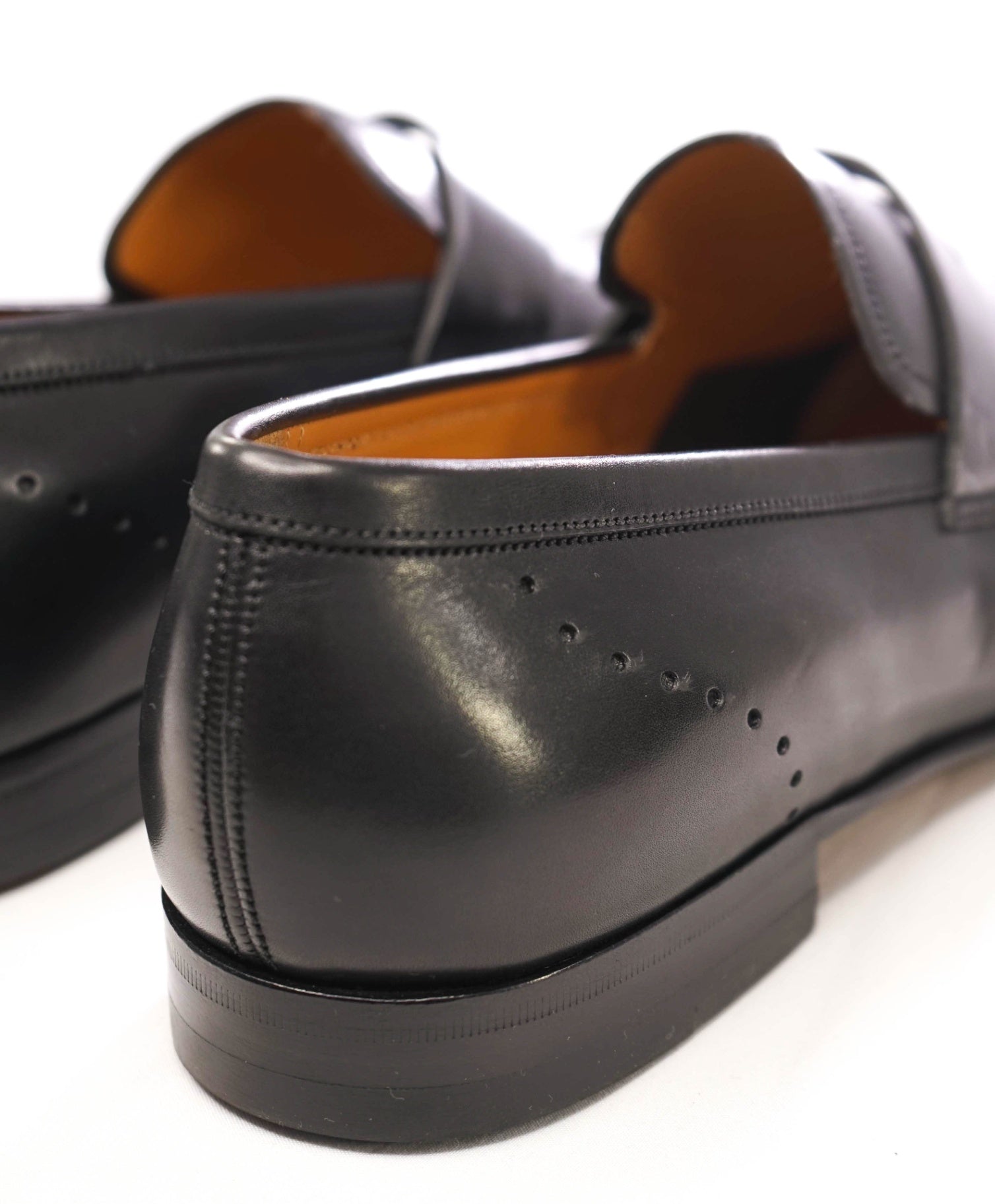 $800 Bally Solid Black WHOLECUT Penny Loafers Leather Footwear 9 D
