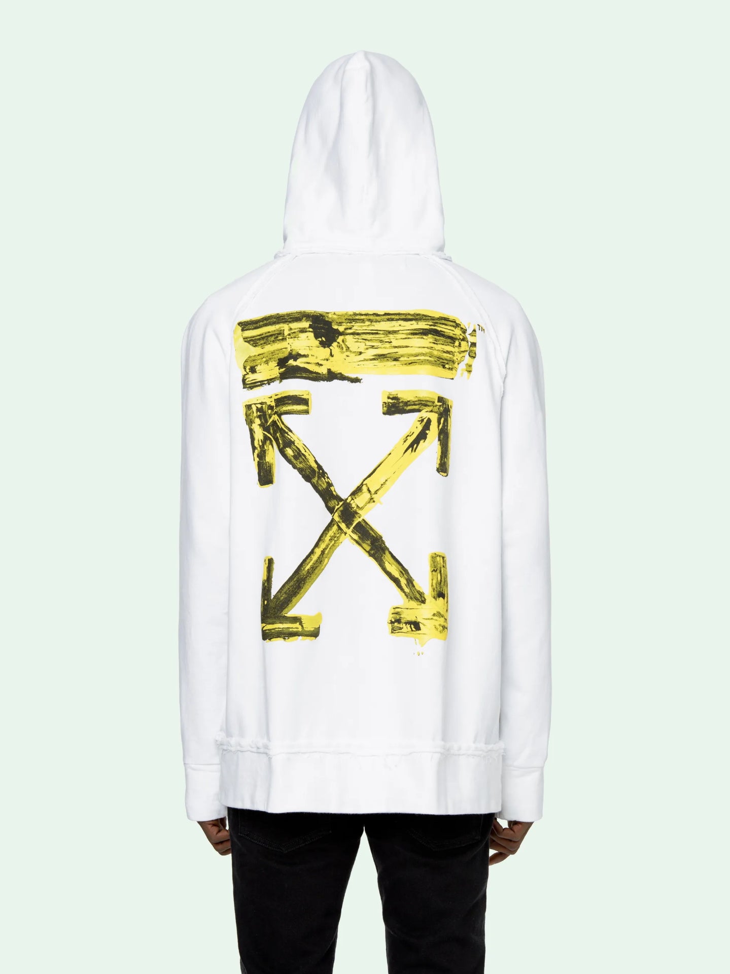 Off-White acrylic arrows oversize hoodie White Cotton Sweater S