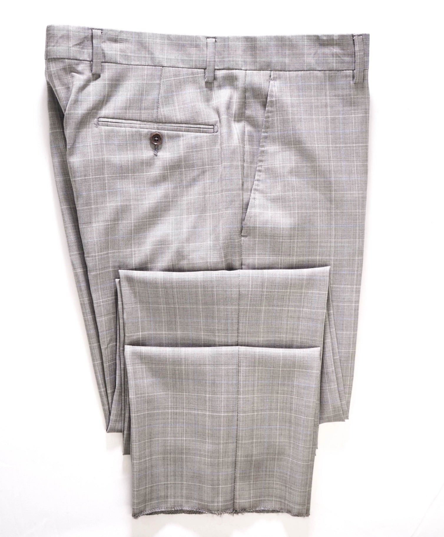 $395 Saks Fifth Avenue Grey Prince of Wales Check Wool Pants 34W