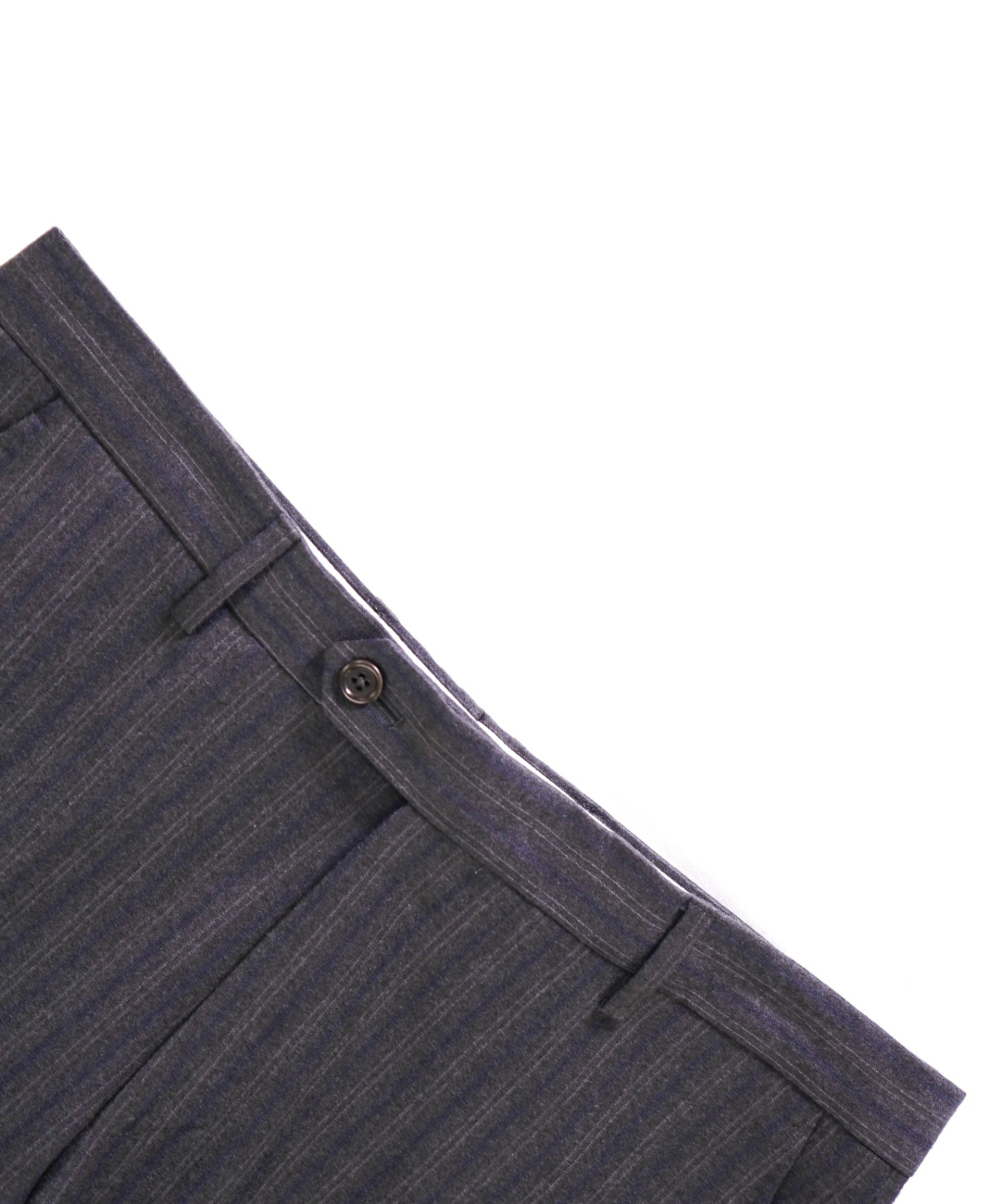 $395 Saks Fifth Avenue Grey Stripe MODERN FIT Wool Pants 34W