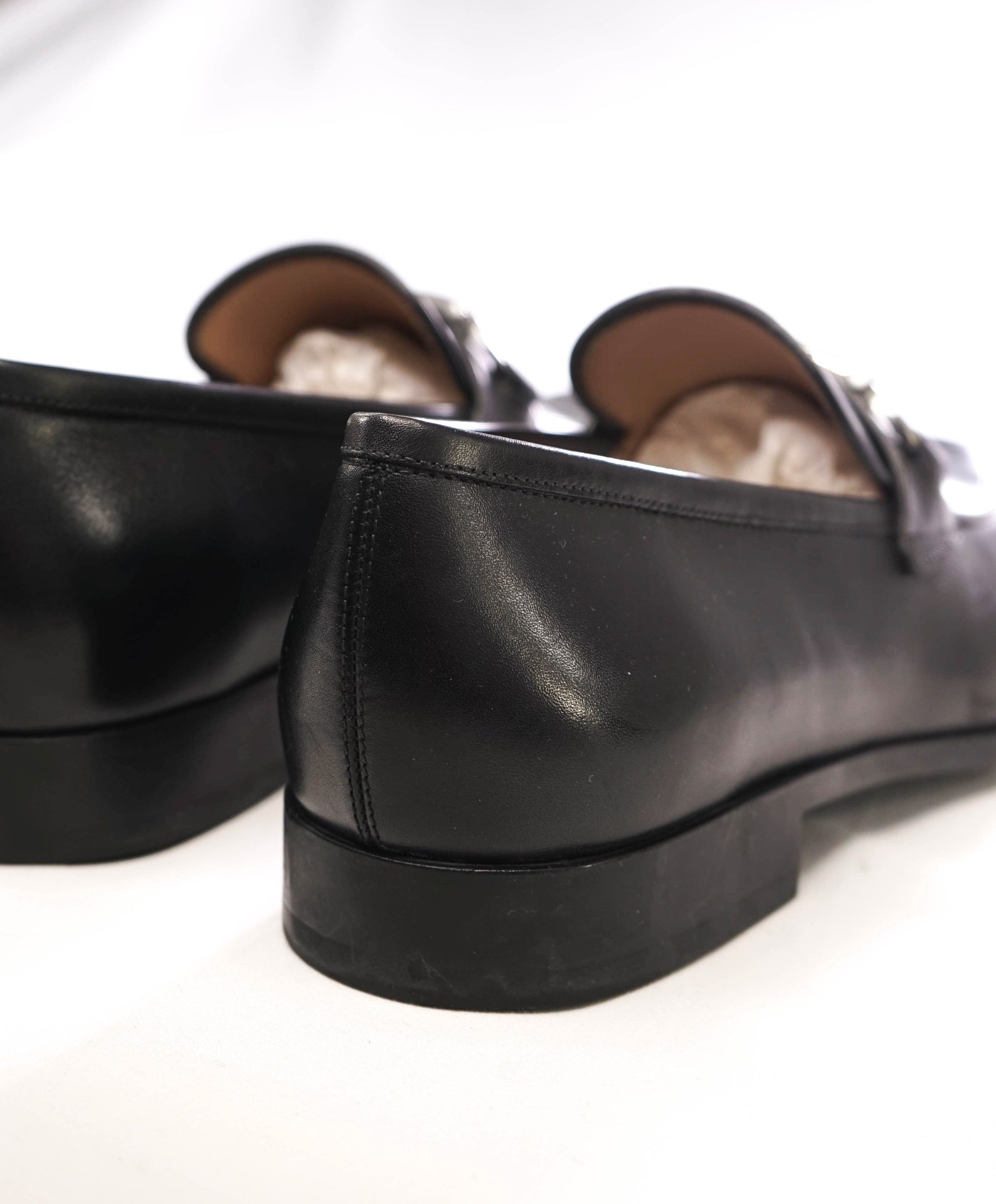 $850 20074Salvatore Ferragamo "BENFORD" Solid Black Leather Loafers 8 E