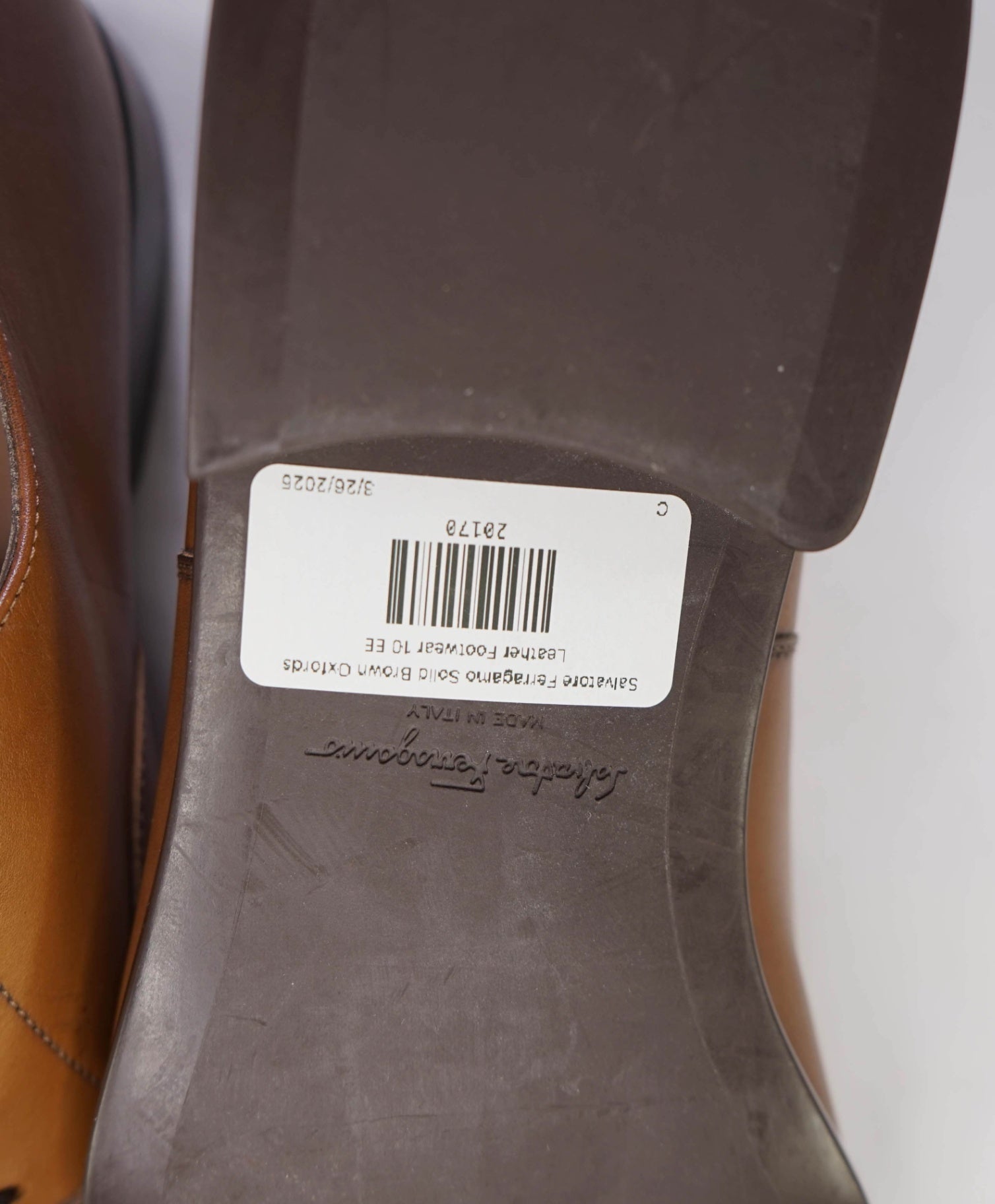 Salvatore Ferragamo Solid Brown Oxfords Leather Footwear 10 EE