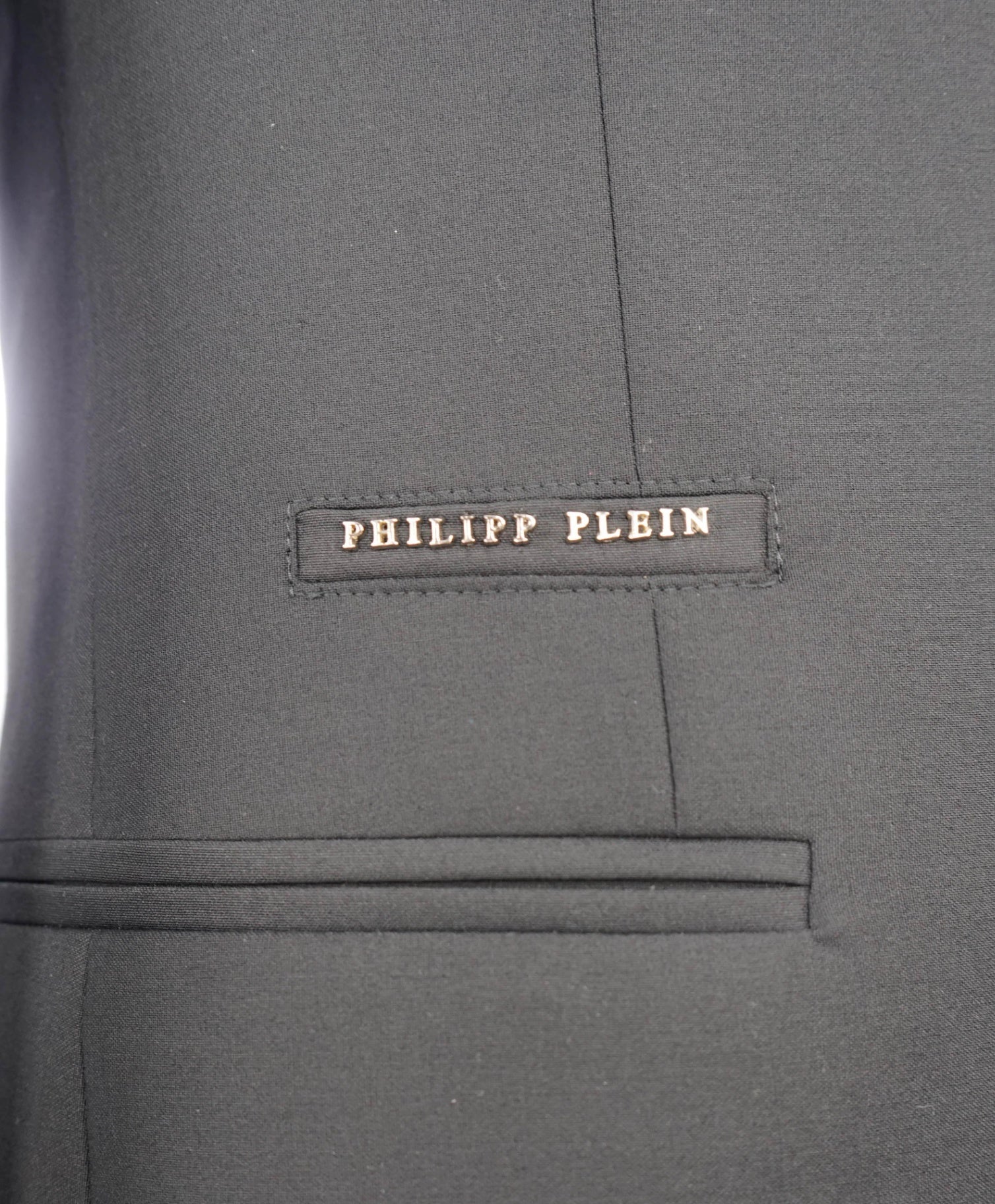 $3,080 Philip Plein Black 1-Btn SEQUIN Peak Lapel Blazer Dinner Jacket 44
