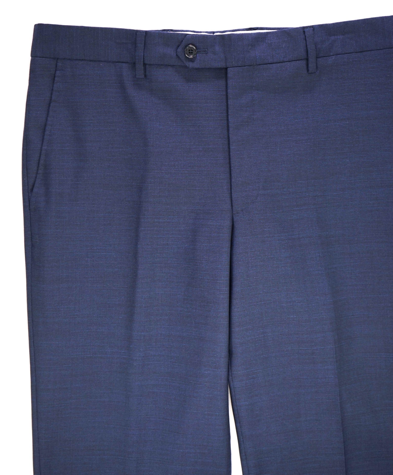 Saks Fifth Avenue Navy "Tailored Fit" Birdseye Wool Made In Italy Pants 34W