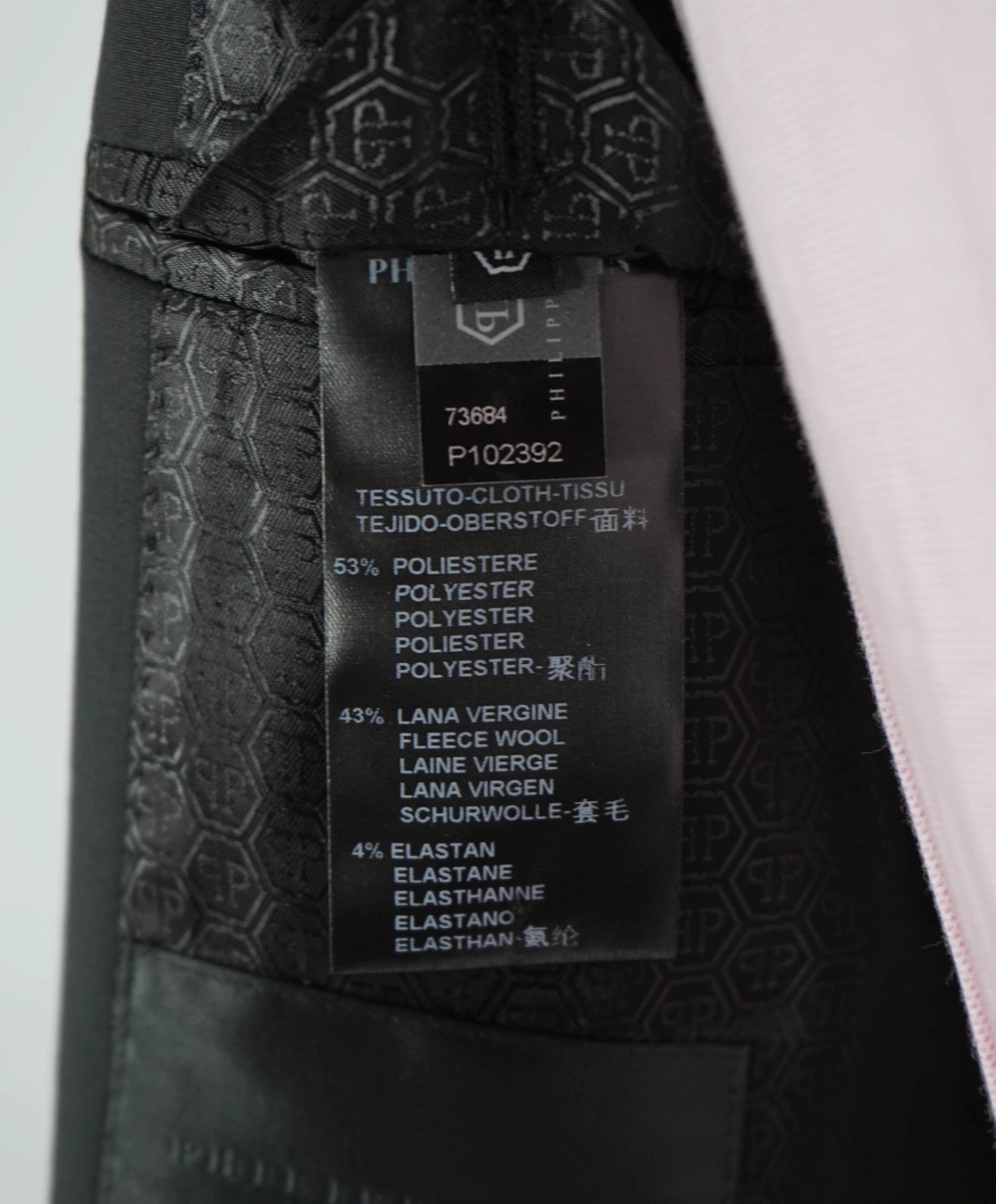$3,080 Philip Plein Black 1-Btn SEQUIN Peak Lapel Blazer Dinner Jacket 44