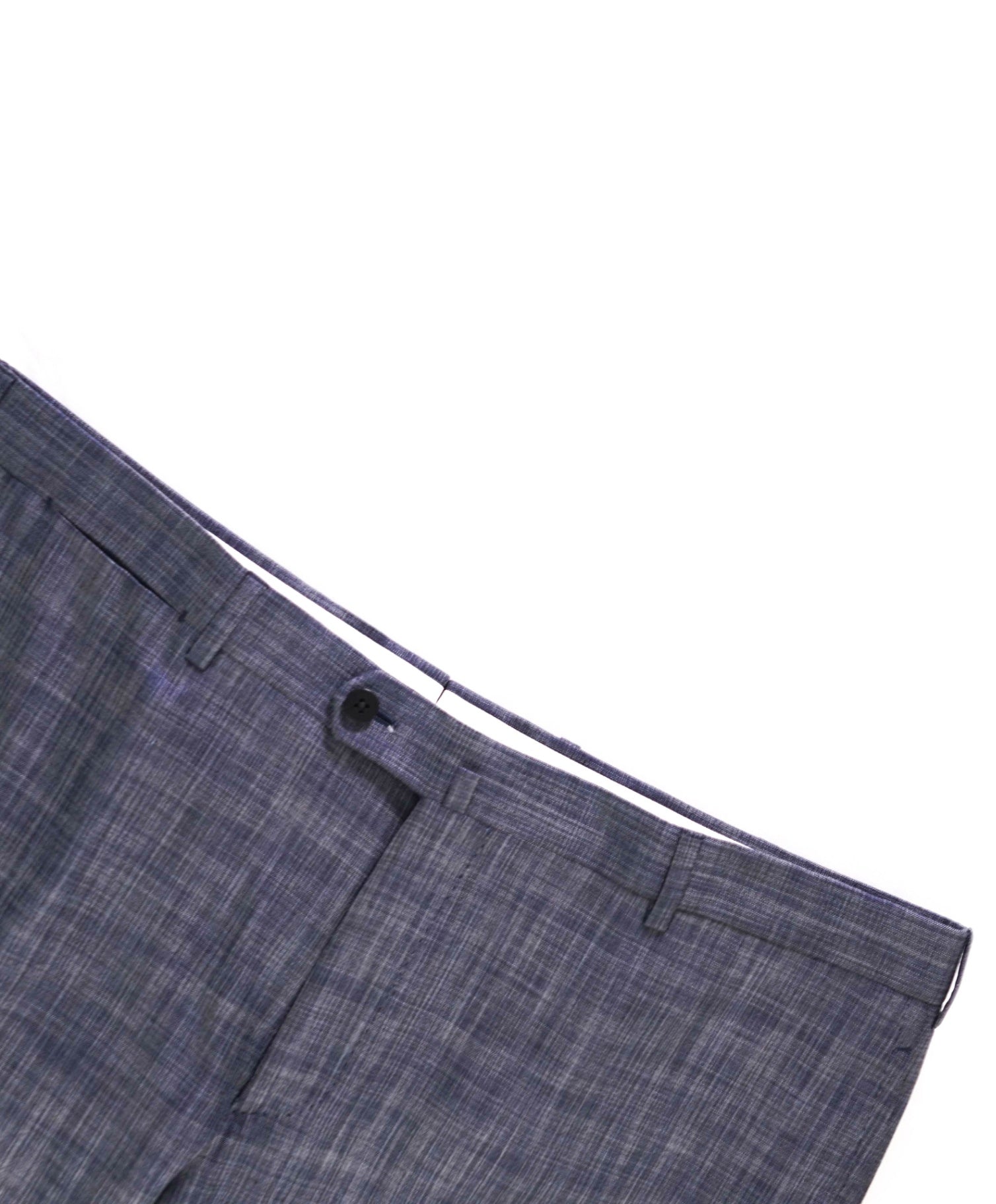 $800 ISAIA Blue Wool/Silk Abstract Pattern Dress Pants 38W