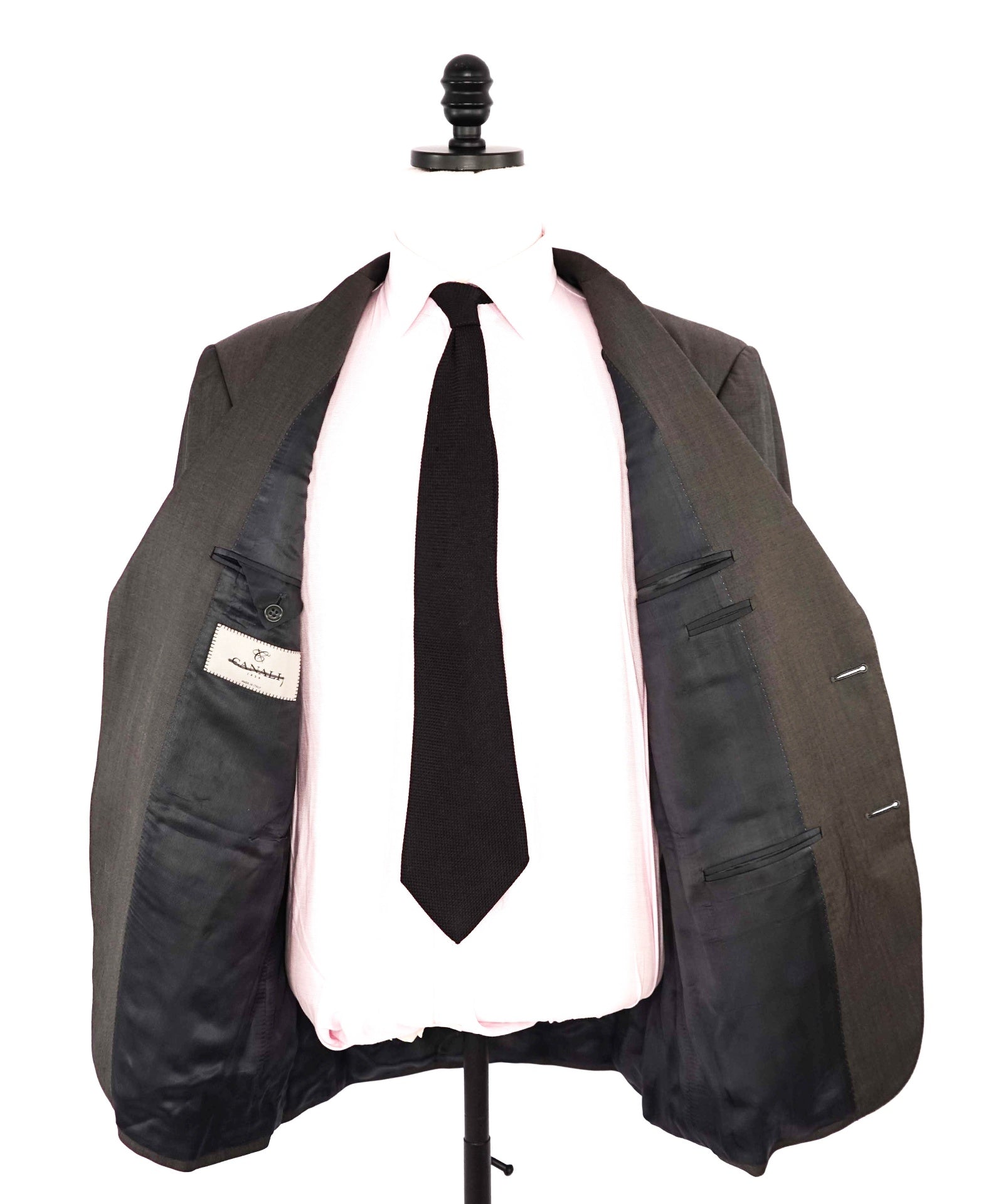 $1,495 Canali Solid Grey Wool 2-Btn Blazer 42R