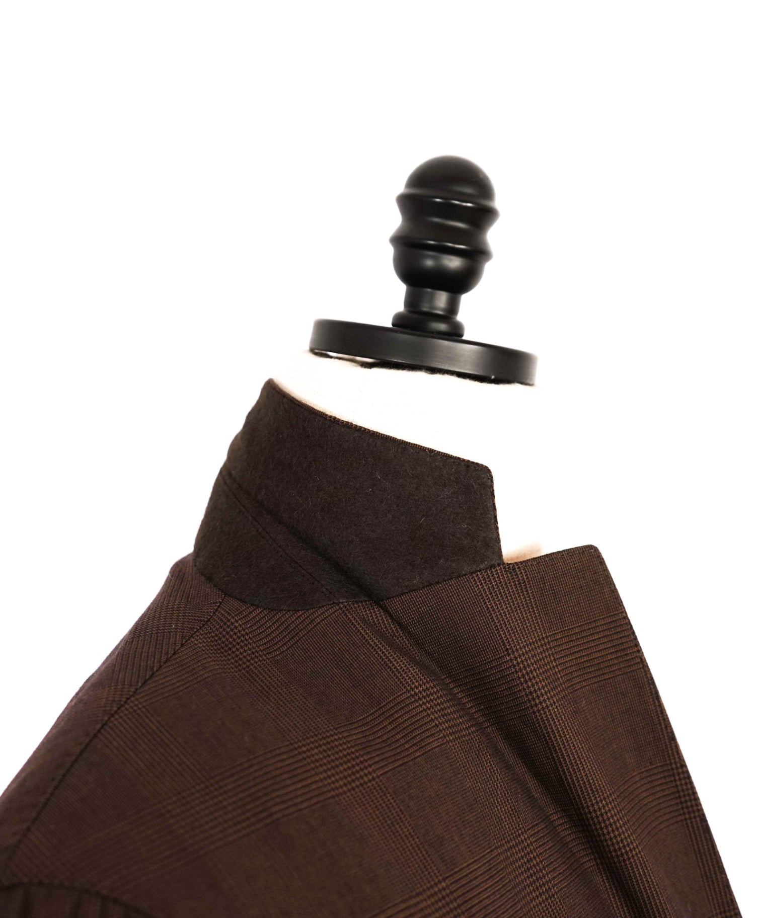 $2,250 Lardini Wool/Cotton Blend Check Brown Unlined Suit 40R