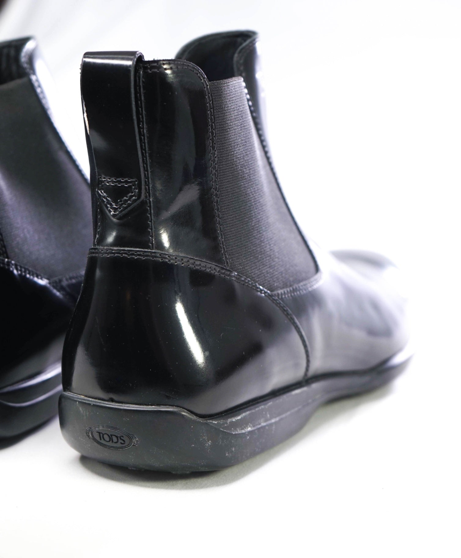 $750 Tod's Solid Black Boots Leather Footwear US 11 (UK 10)