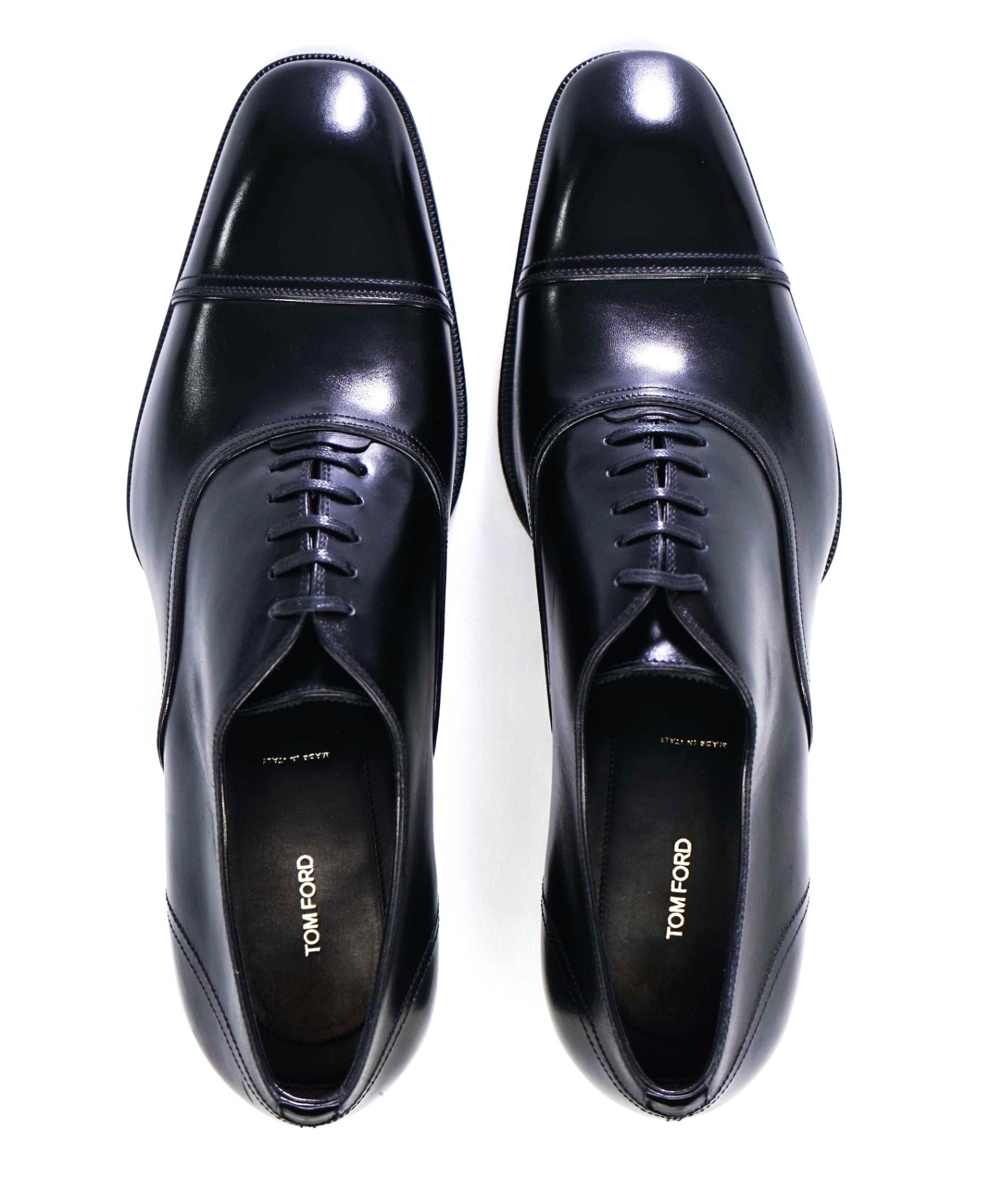 $1,790 TOM FORD Solid Black "ELKAN" Leather 10.5 US (10T)