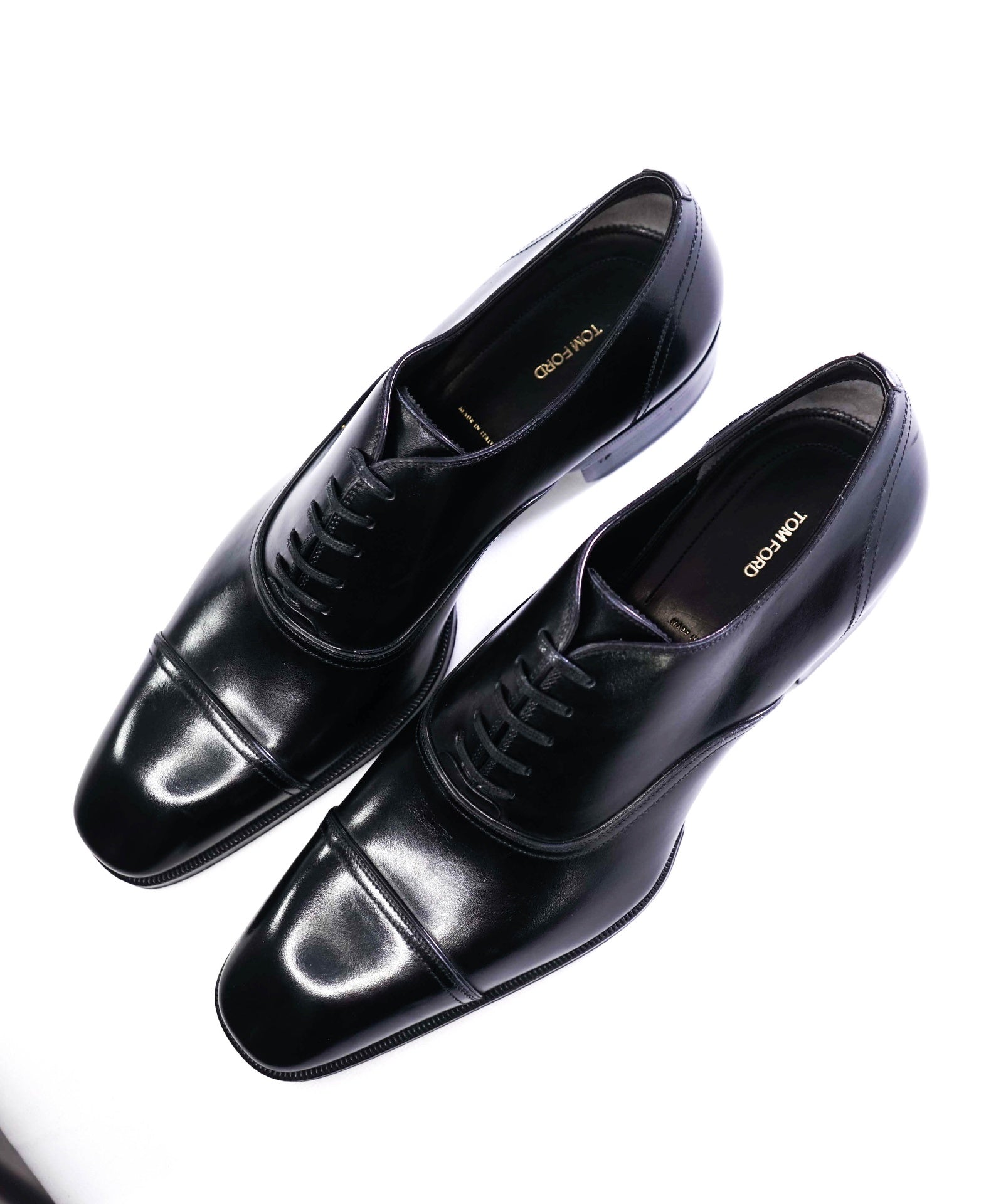 $1,790 TOM FORD Solid Black "ELKAN" Leather 10.5 US (10T)