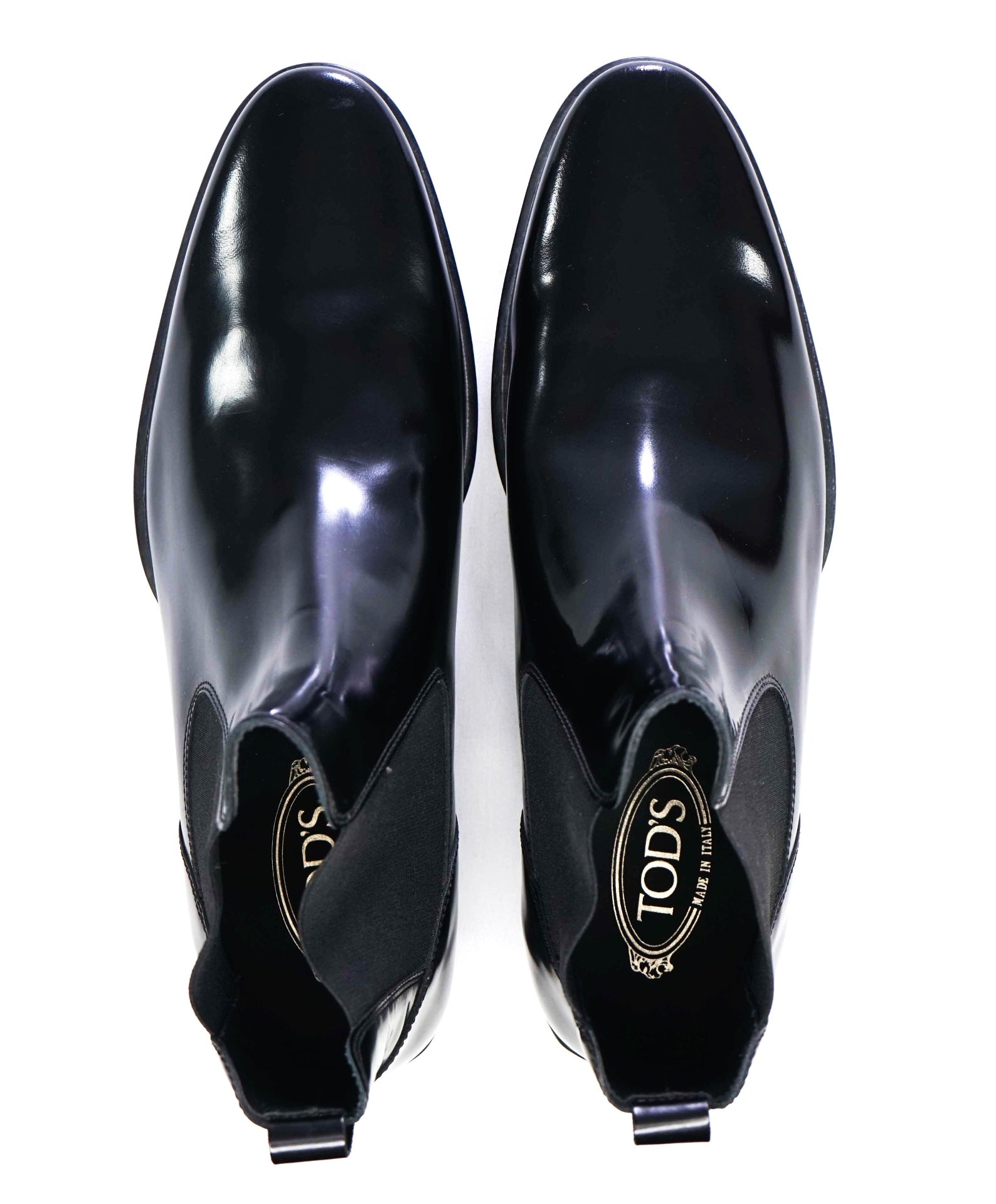 $750 Tod's Solid Black Boots Leather Footwear US 11 (UK 10)