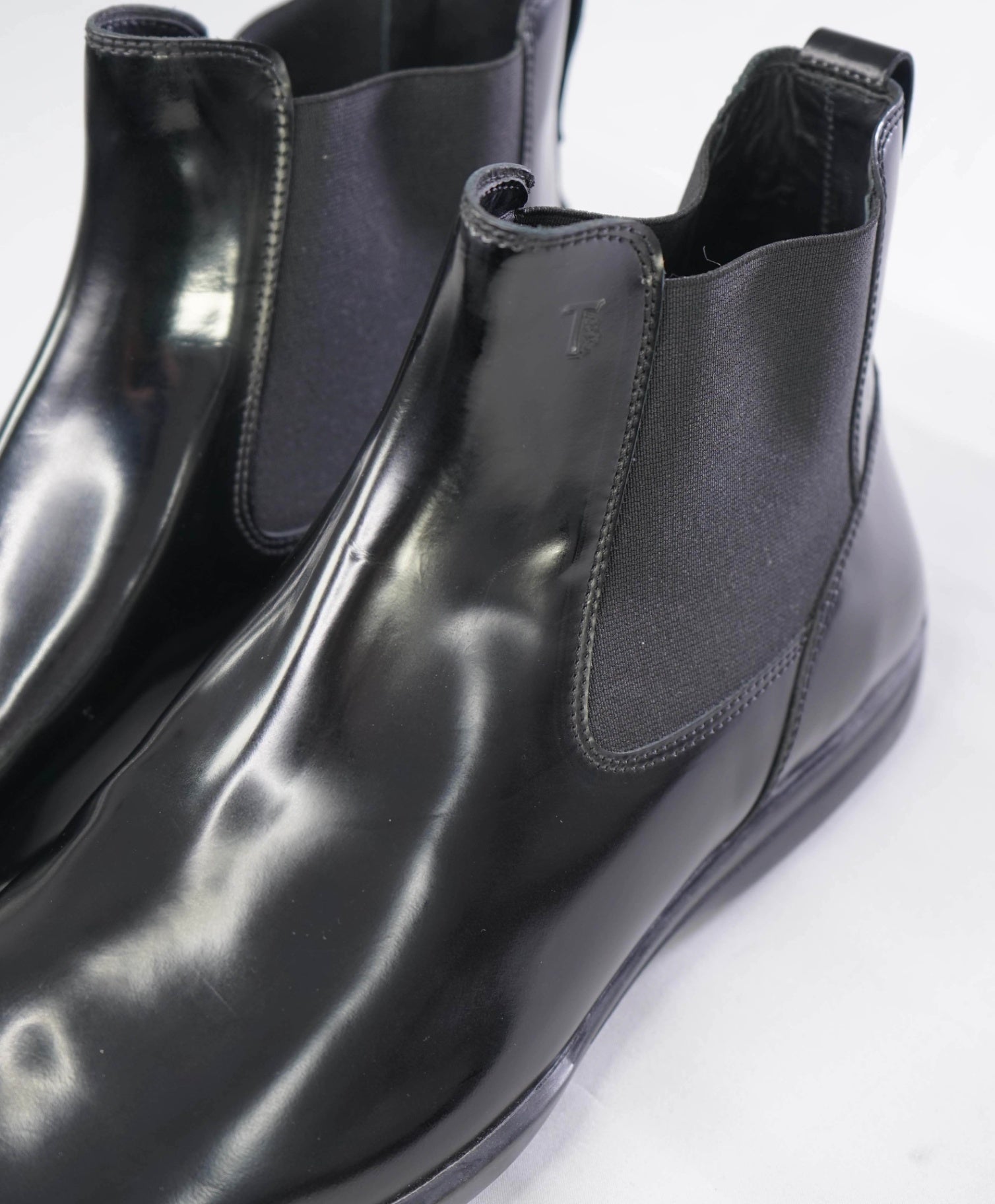 $750 Tod's Solid Black Boots Leather Footwear US 11 (UK 10)