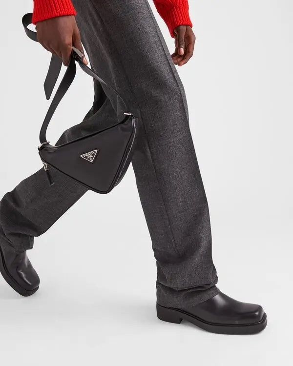 $1,320 Prada Brushed Leather Chelsea Boots Black Leather 8.5US (7.5UK)
