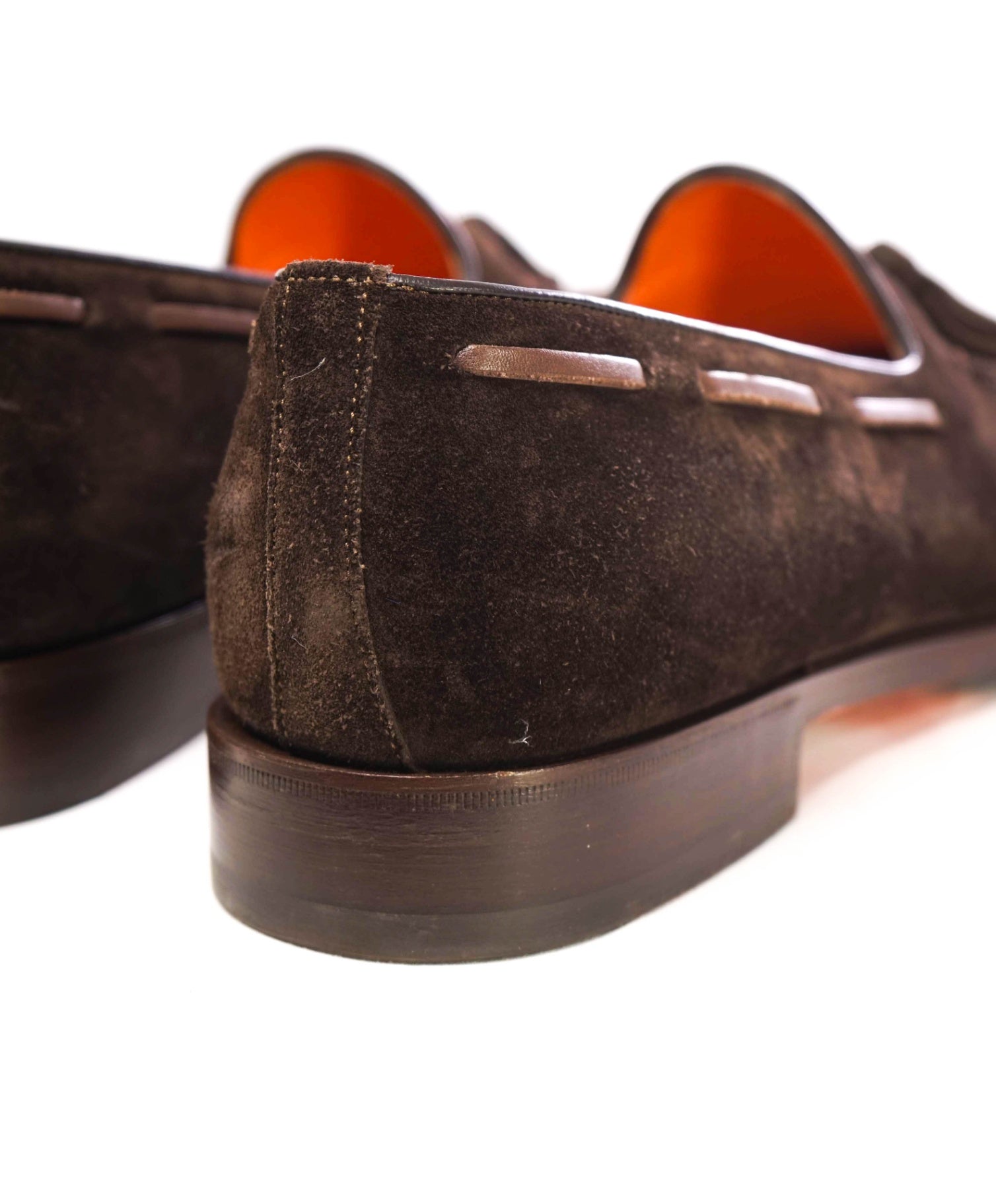 $1,595 Santoni CUSTOM Brown Tassel Loafers Suede US 11 (UK 10)