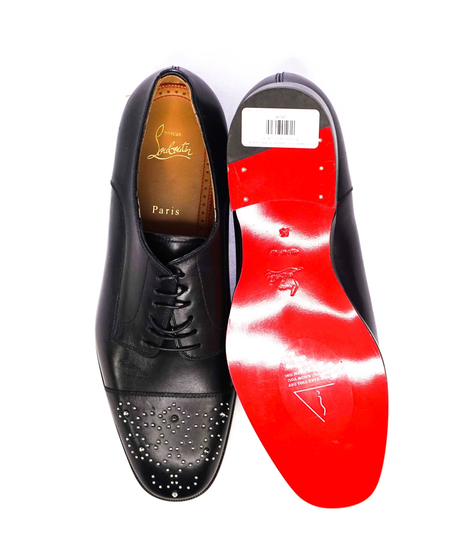 $1,100 Christain Louboutin Black Studded "Maltese" Oxford US 11 (EU44)