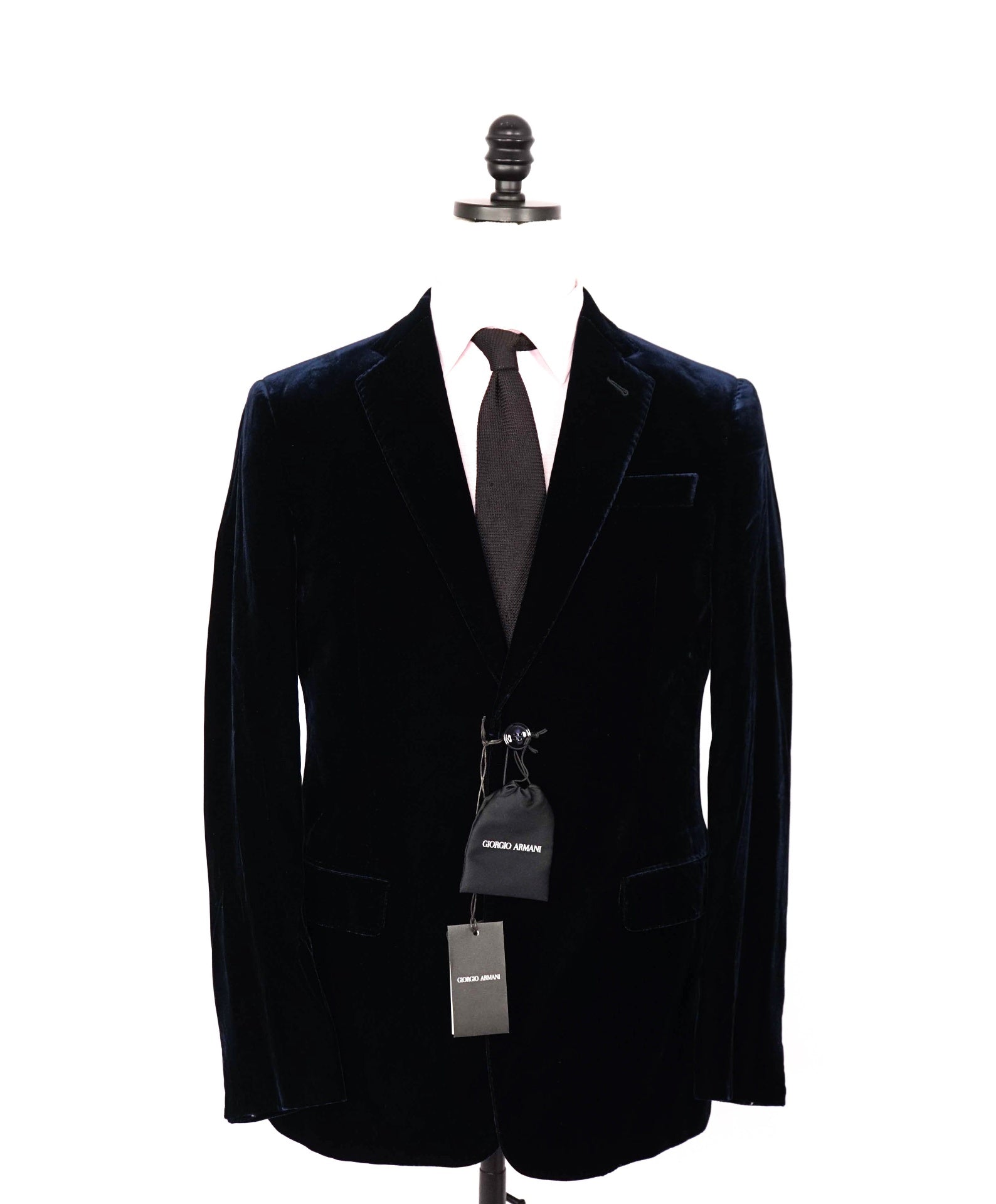 $2,995 GIORGIO ARMANI - Navy Velvet "SOFT" Blazer - 36R (46EU)