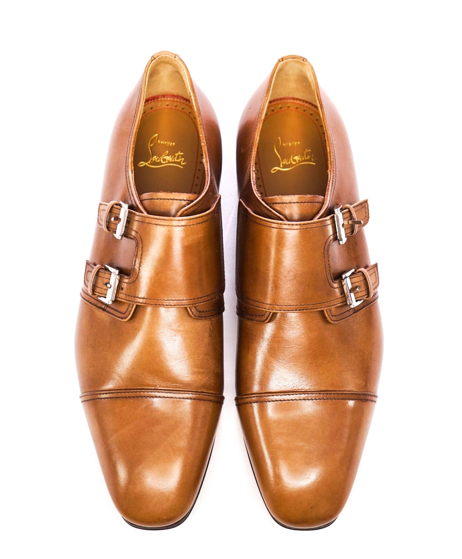 $1,150 CHRISTIAN LOUBOUTIN - *MORTIMER* Black Double Monk Loafers - 9.5 US (42.5EU)