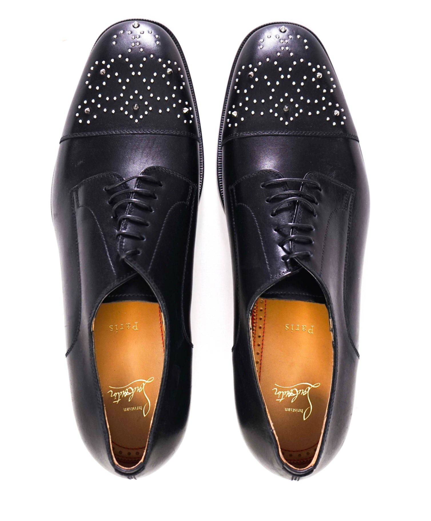 $1,100 Christain Louboutin Black Studded "Maltese" Oxford US 11 (EU44)