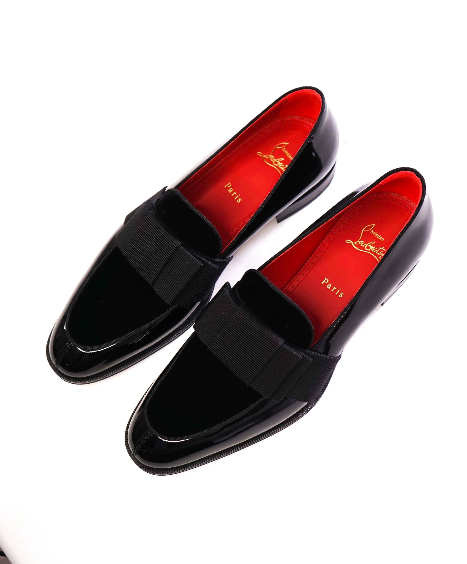 $1,200 Christain Louboutin "STYLEETO" Black Bow Loafer 9.5US (42.5)